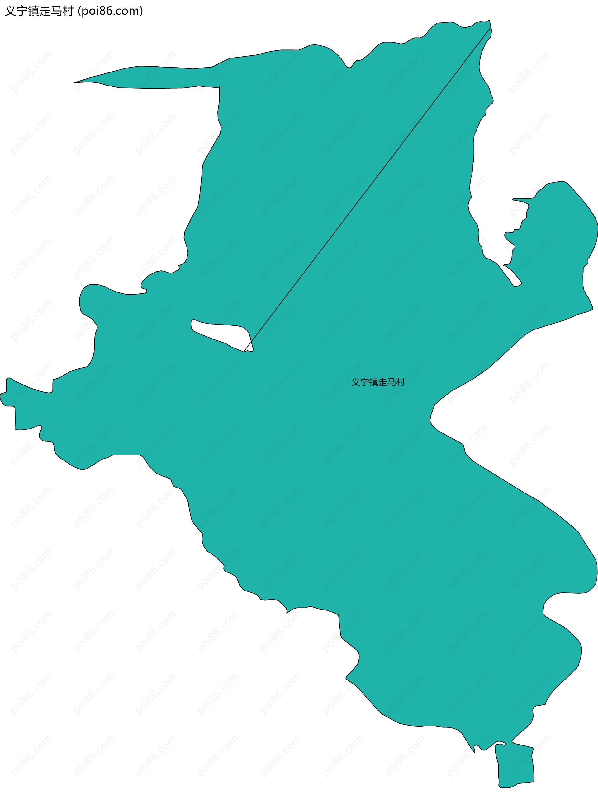 义宁镇走马村边界地图