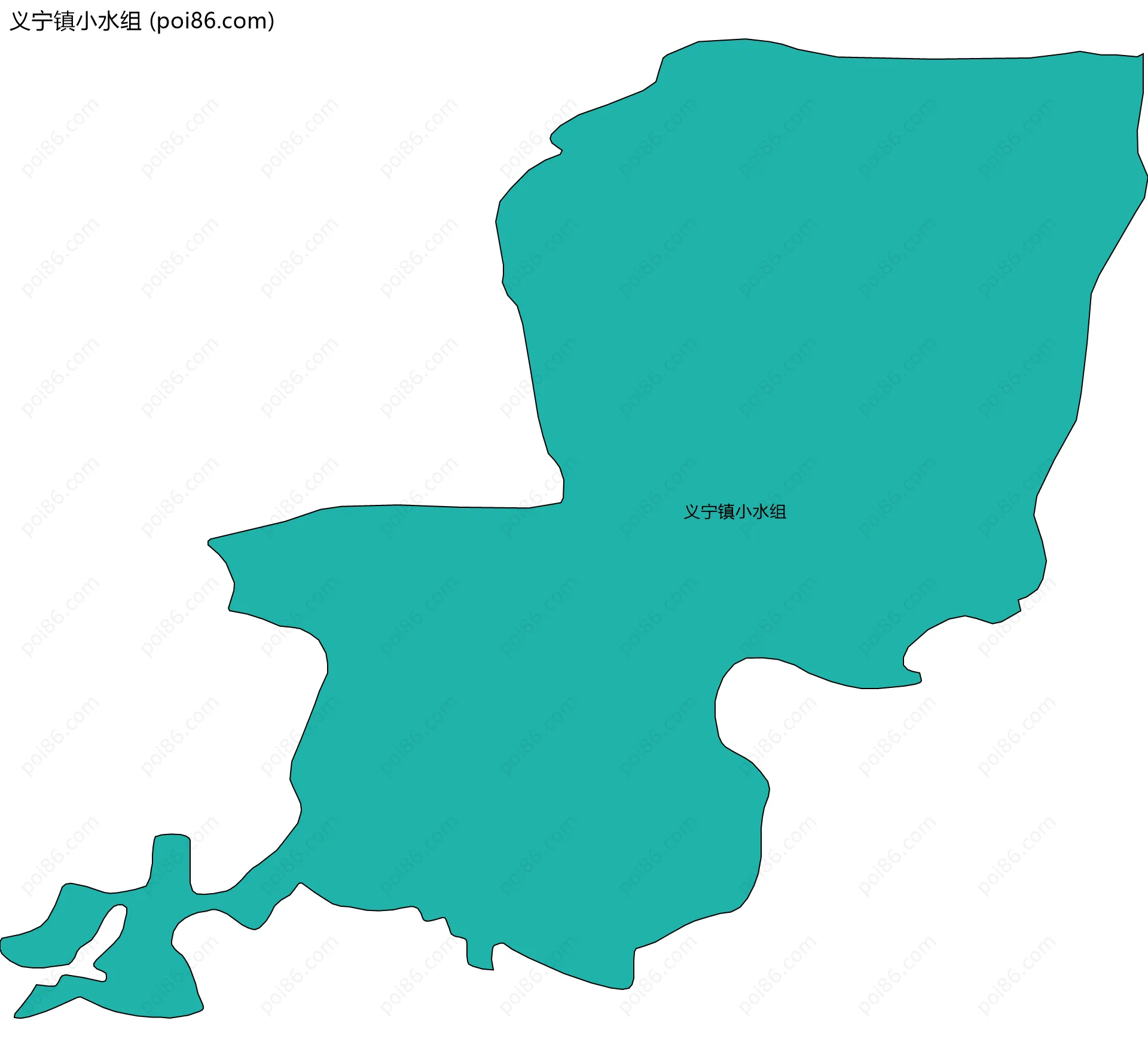 义宁镇小水组边界地图