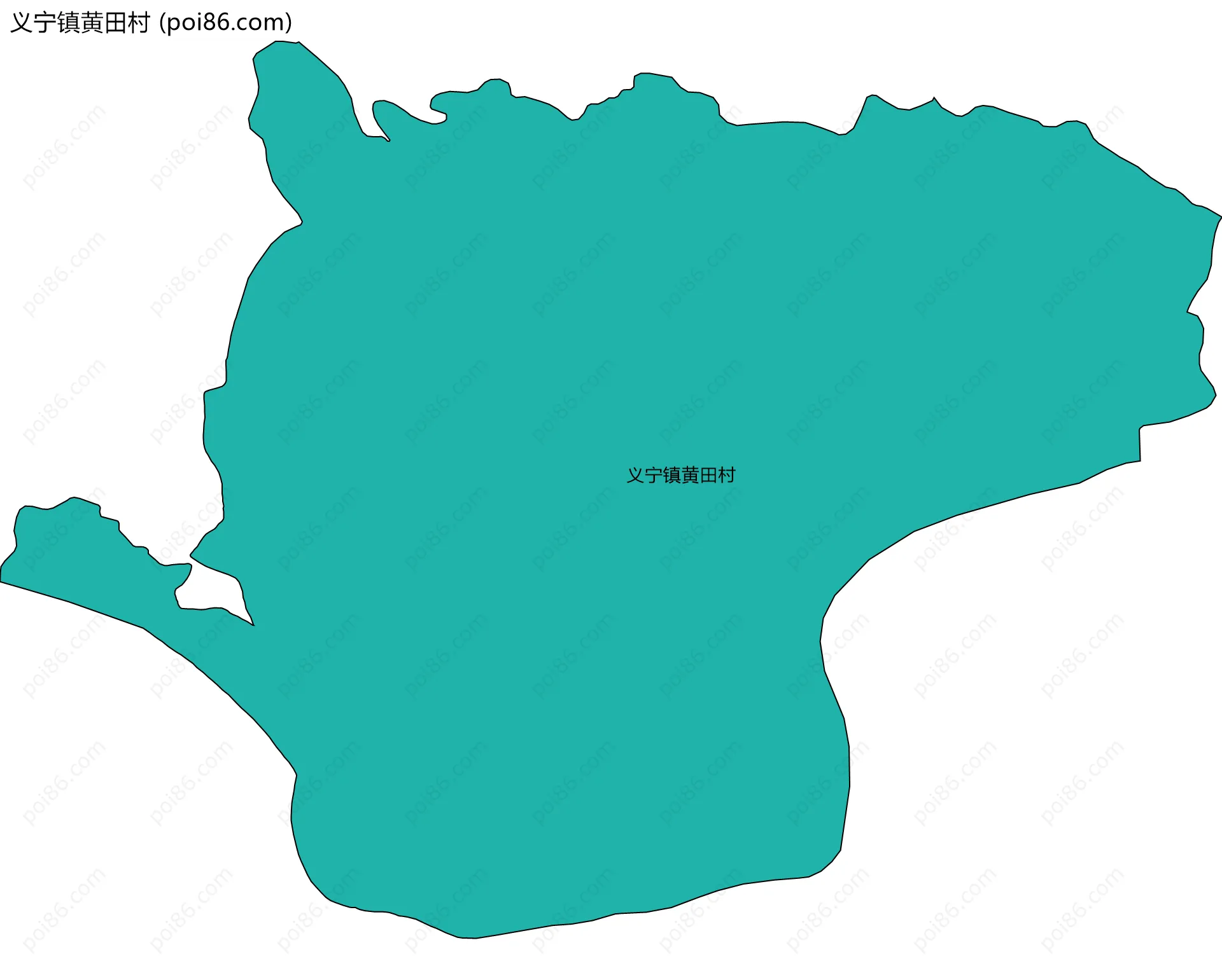 义宁镇黄田村边界地图