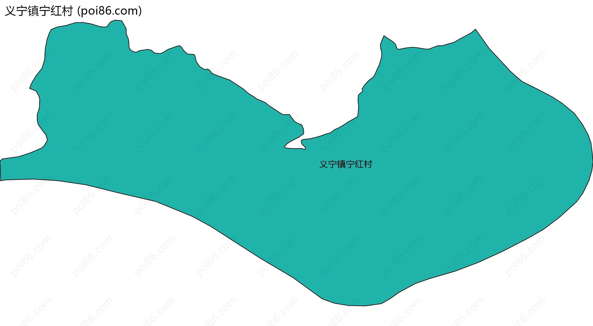 义宁镇宁红村边界地图