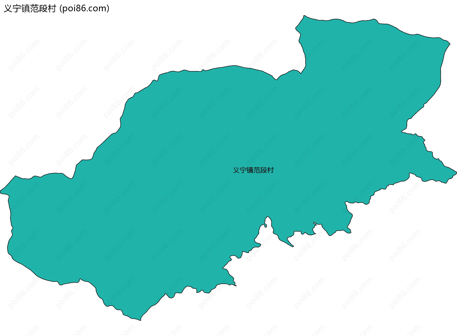 义宁镇范段村边界地图