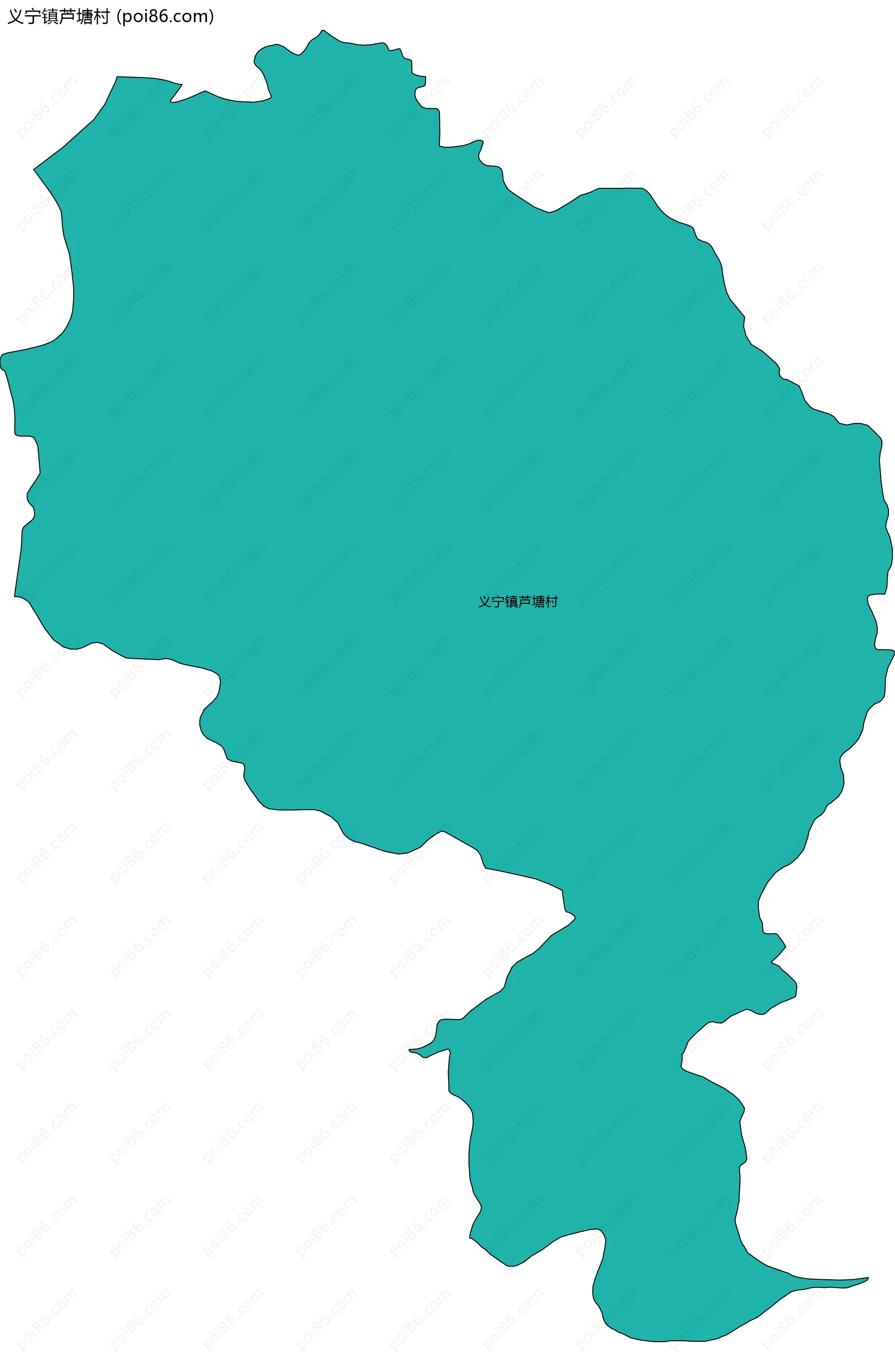 义宁镇芦塘村边界地图