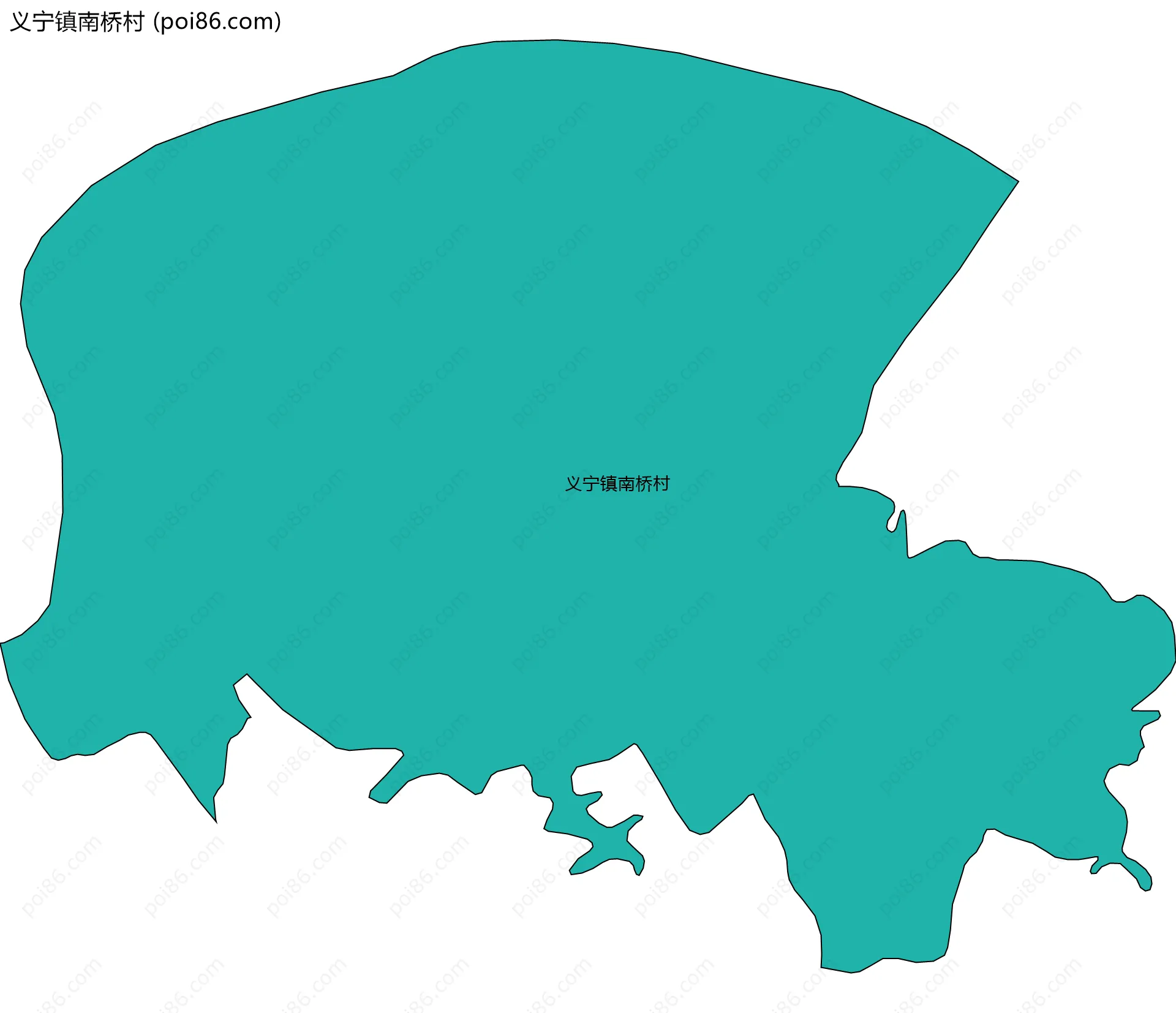 义宁镇南桥村边界地图