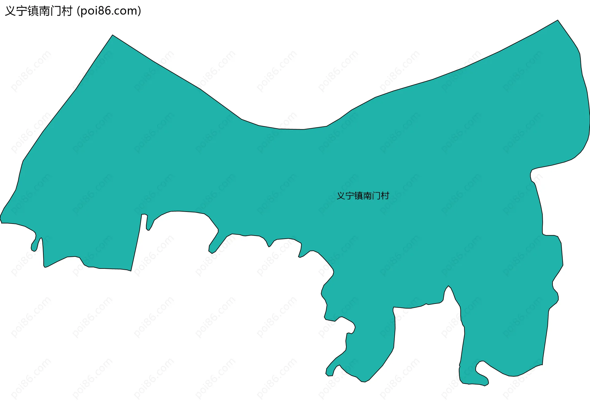义宁镇南门村边界地图