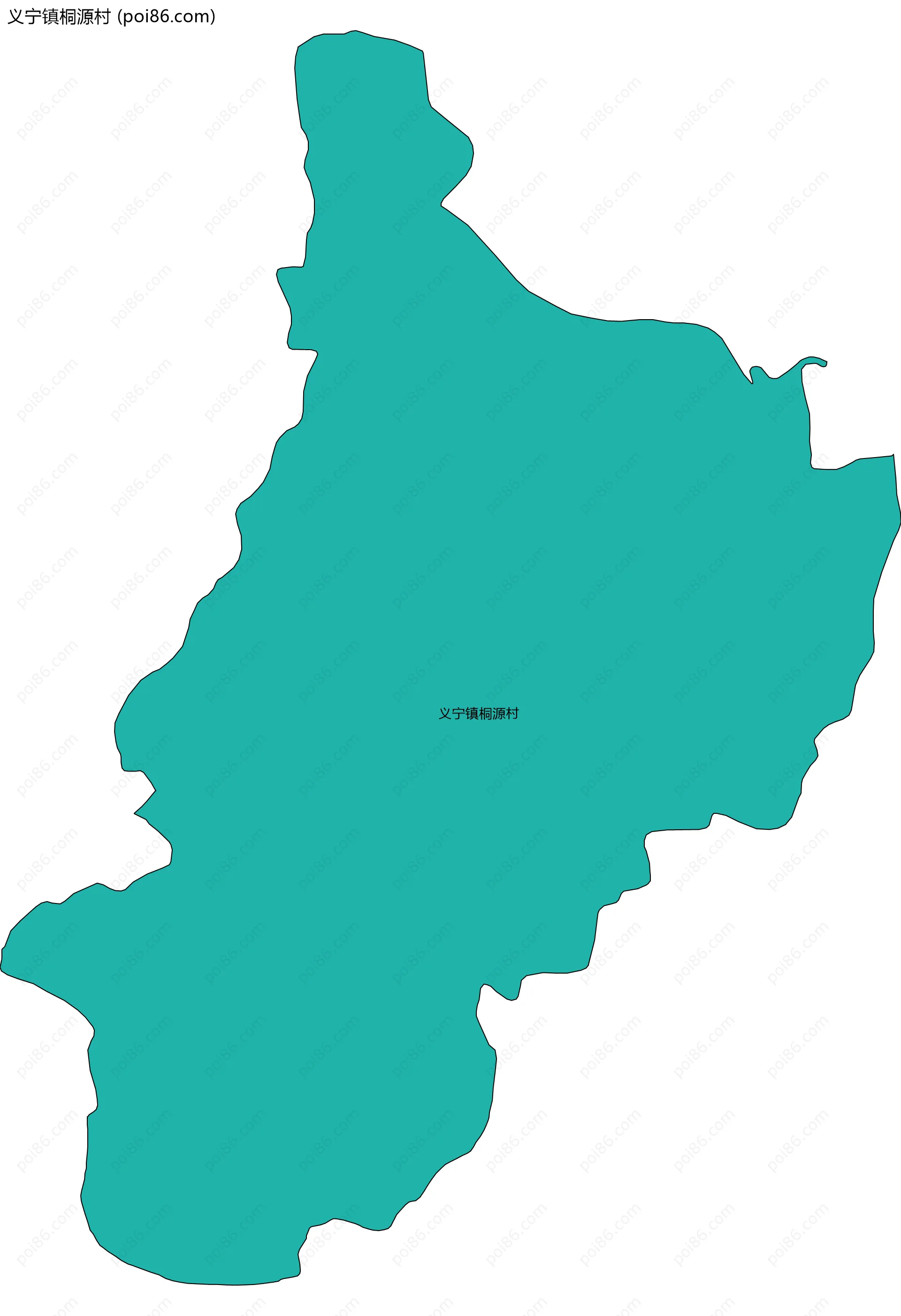 义宁镇桐源村边界地图