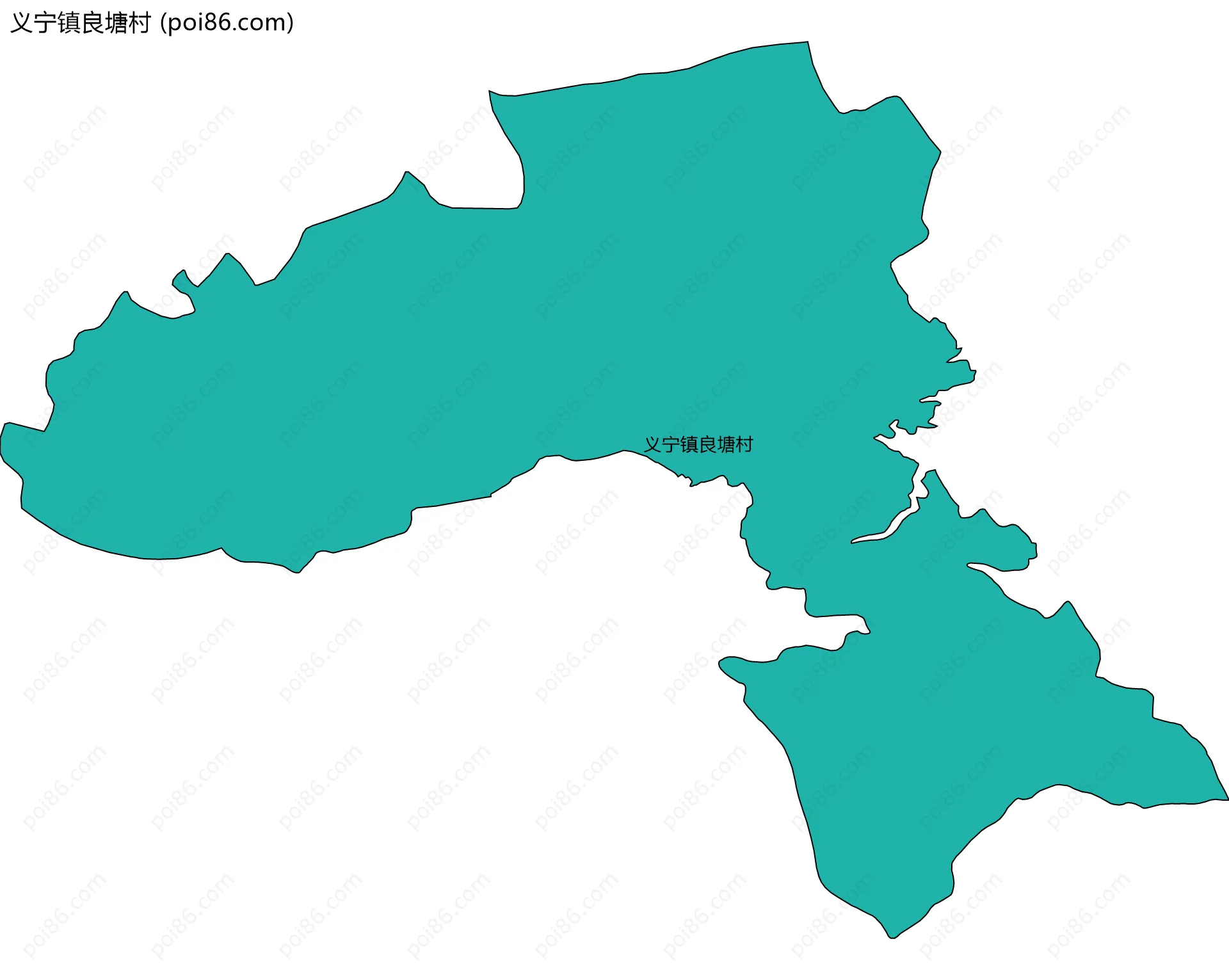 义宁镇良塘村边界地图