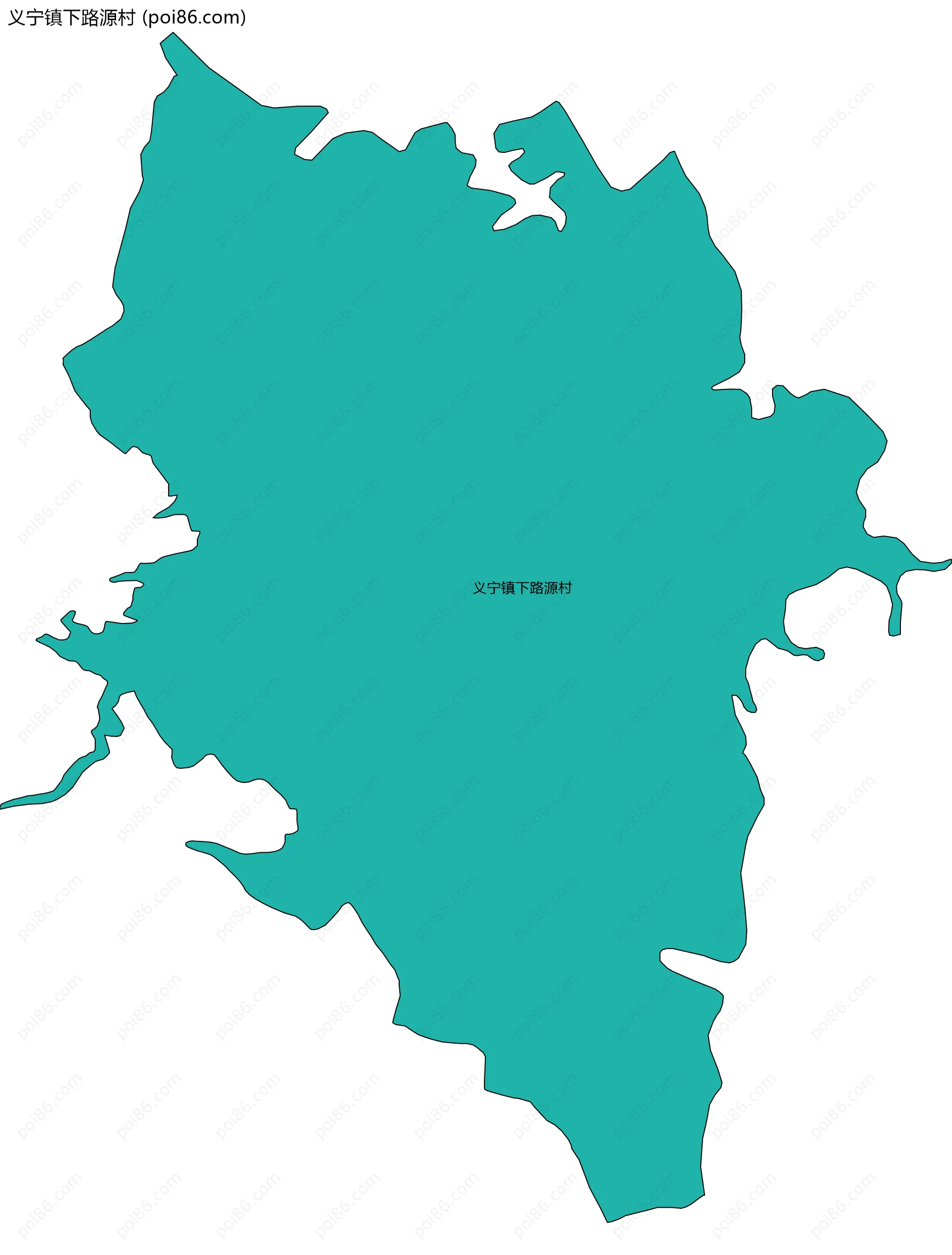 义宁镇下路源村边界地图