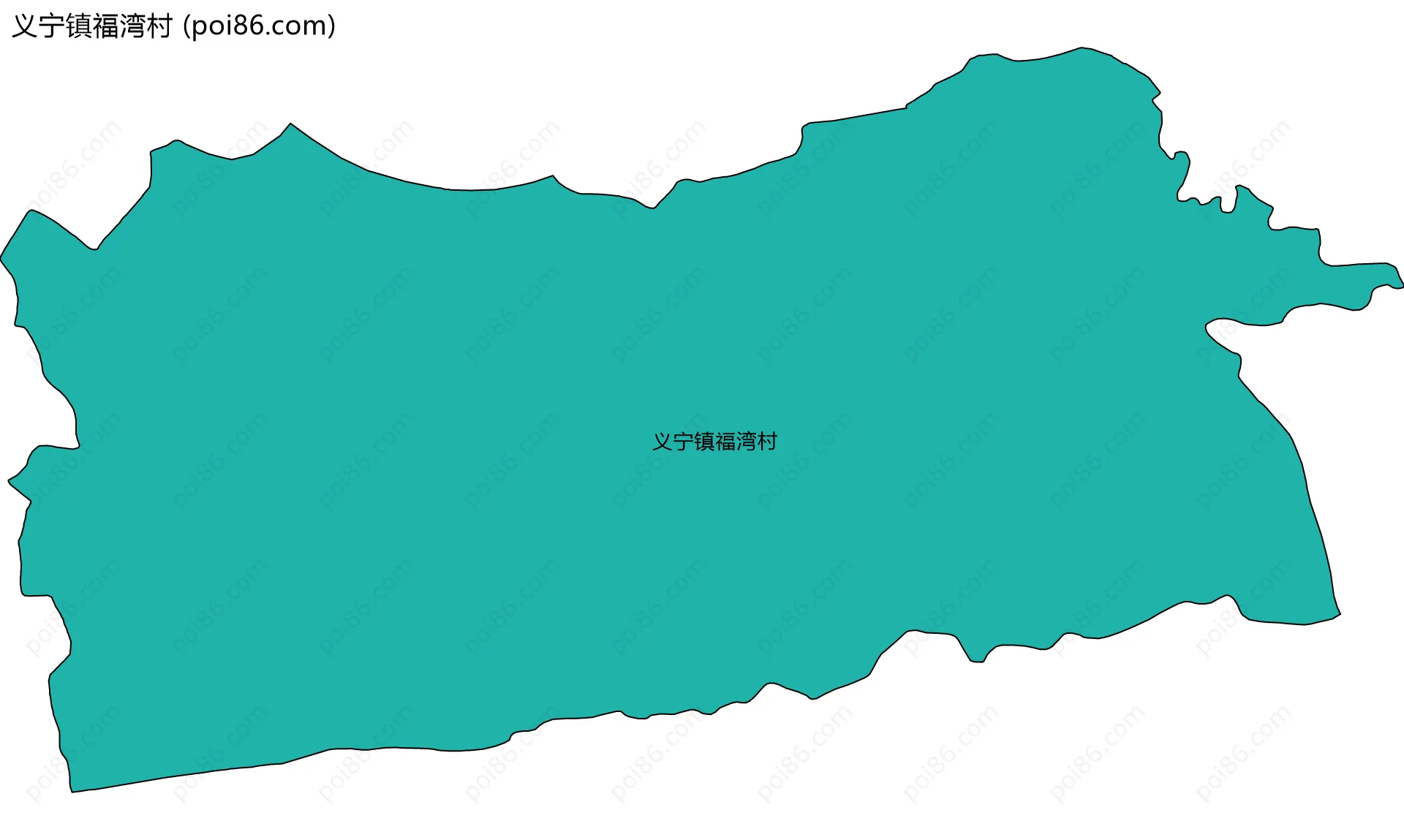 义宁镇福湾村边界地图
