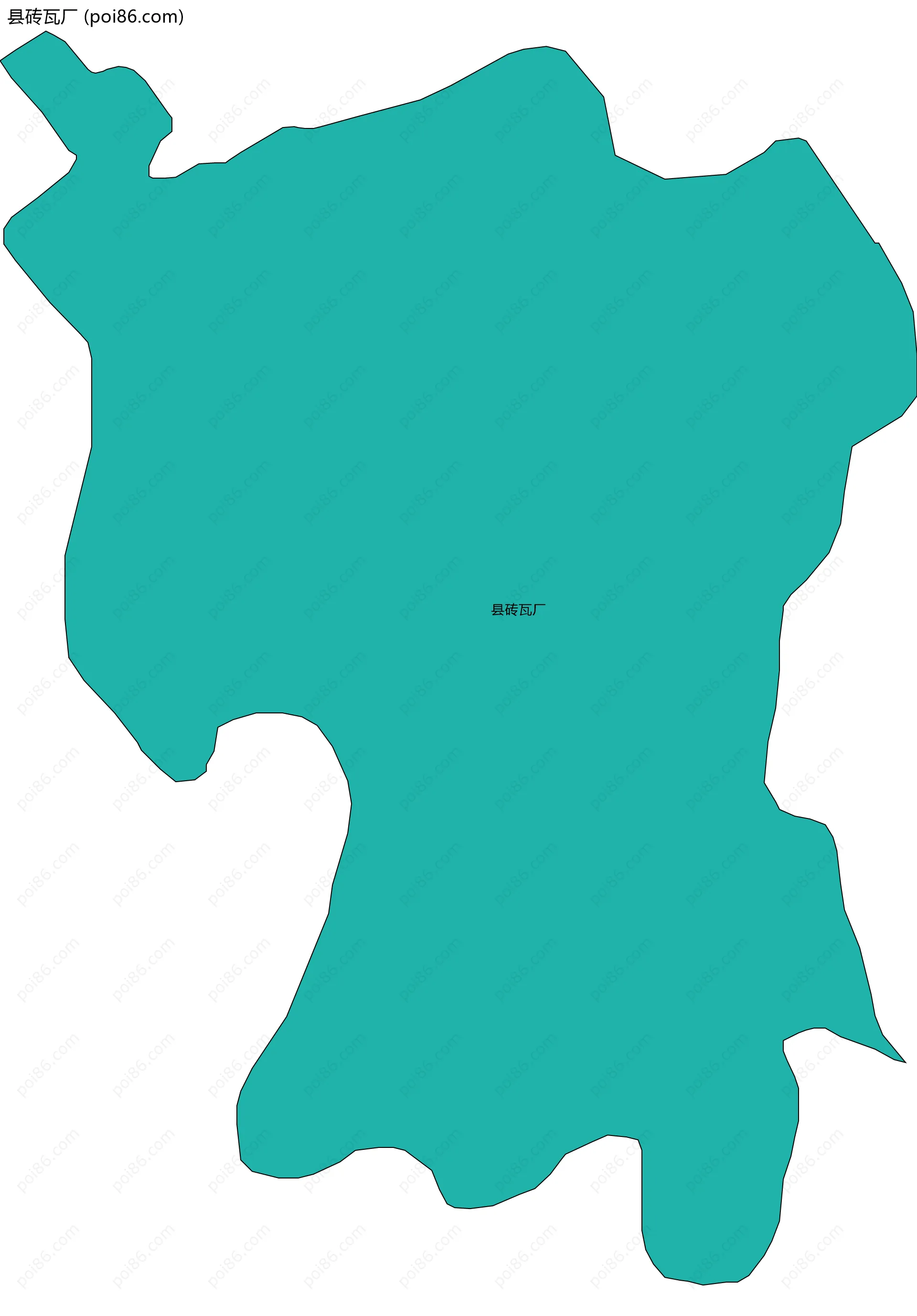 县砖瓦厂边界地图