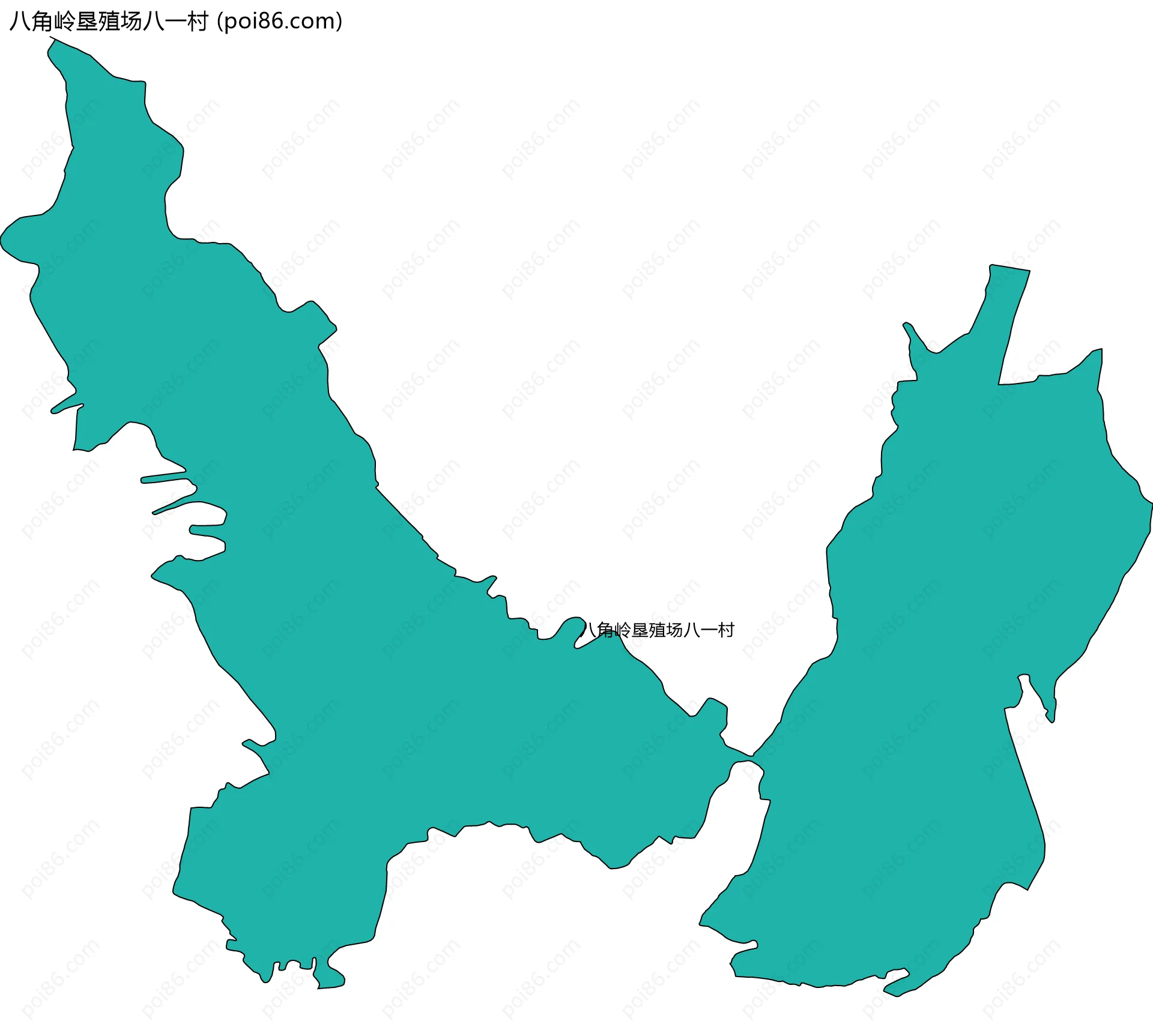 八角岭垦殖场八一村边界地图