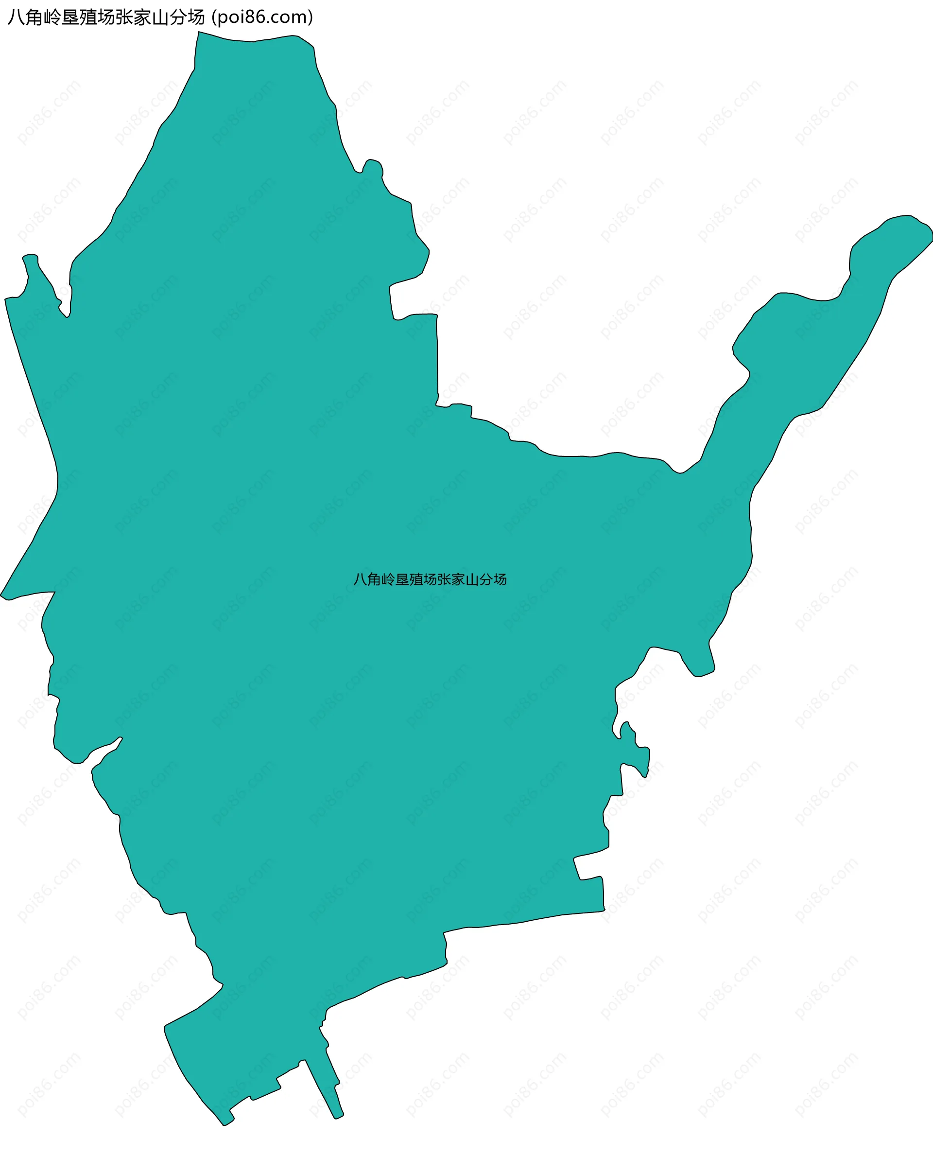 八角岭垦殖场张家山分场边界地图