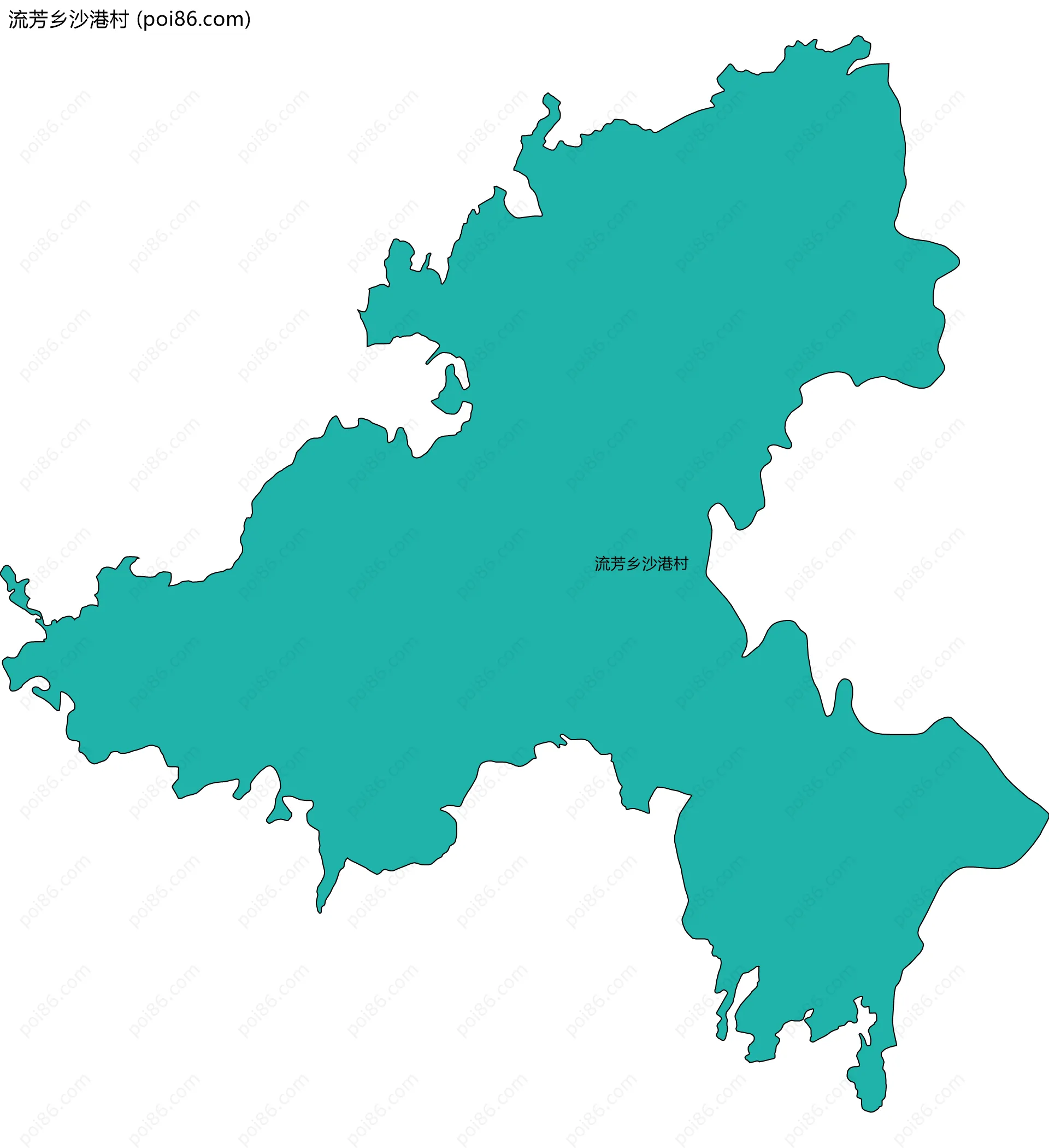 流芳乡沙港村边界地图