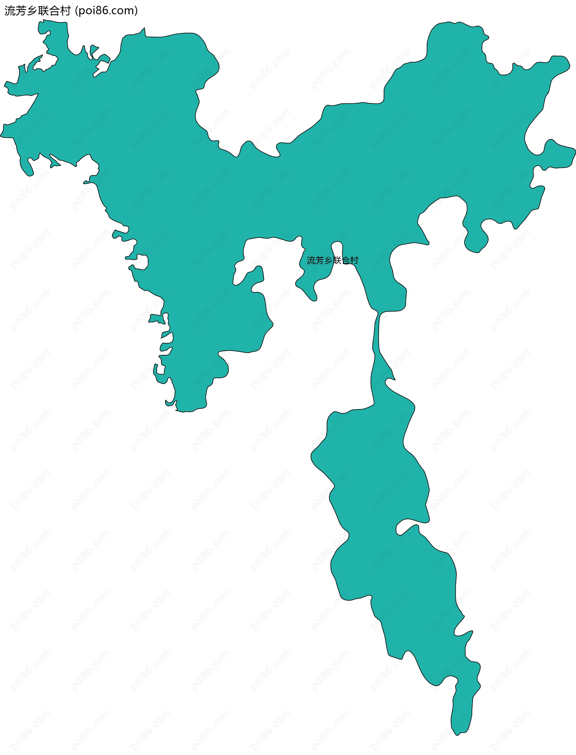 流芳乡联合村边界地图