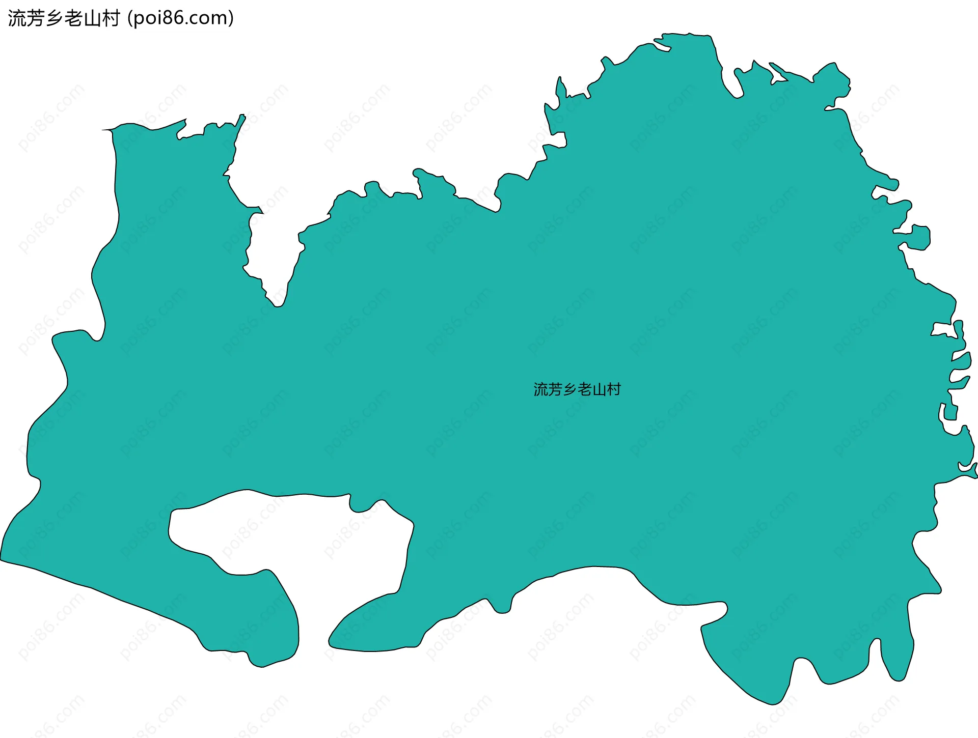 流芳乡老山村边界地图