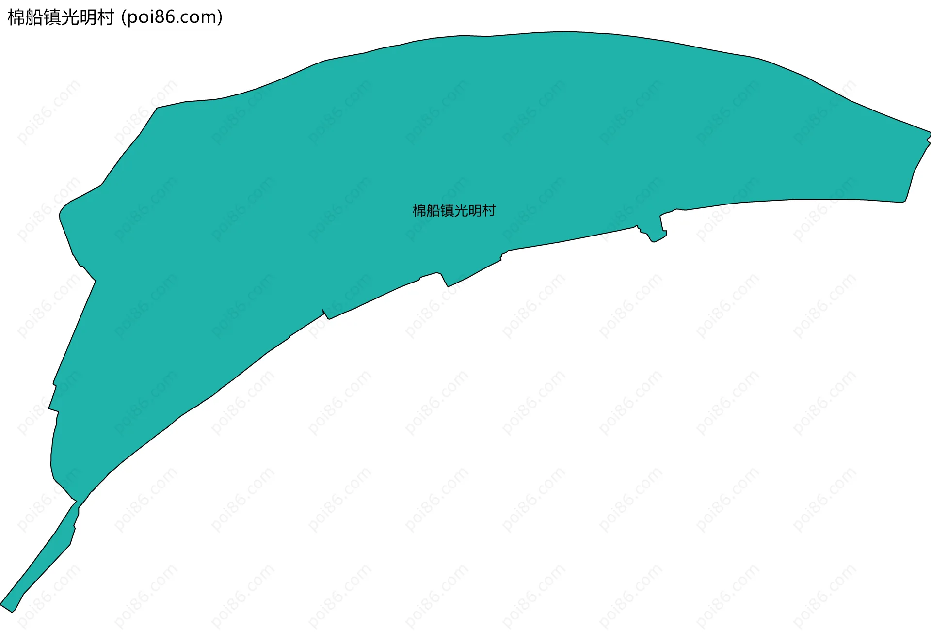 棉船镇光明村边界地图