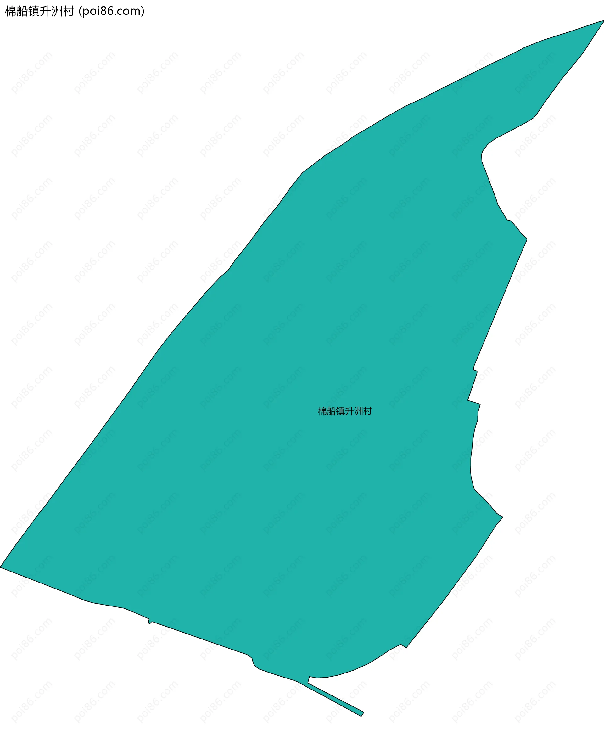 棉船镇升洲村边界地图