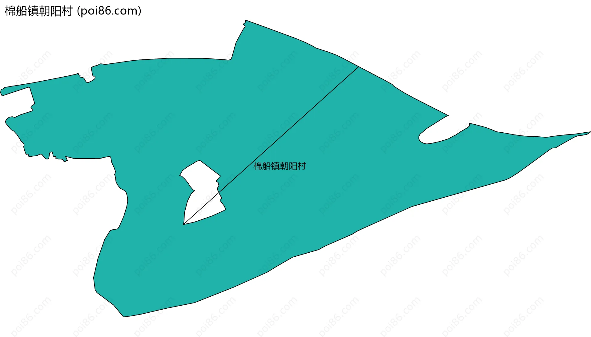 棉船镇朝阳村边界地图