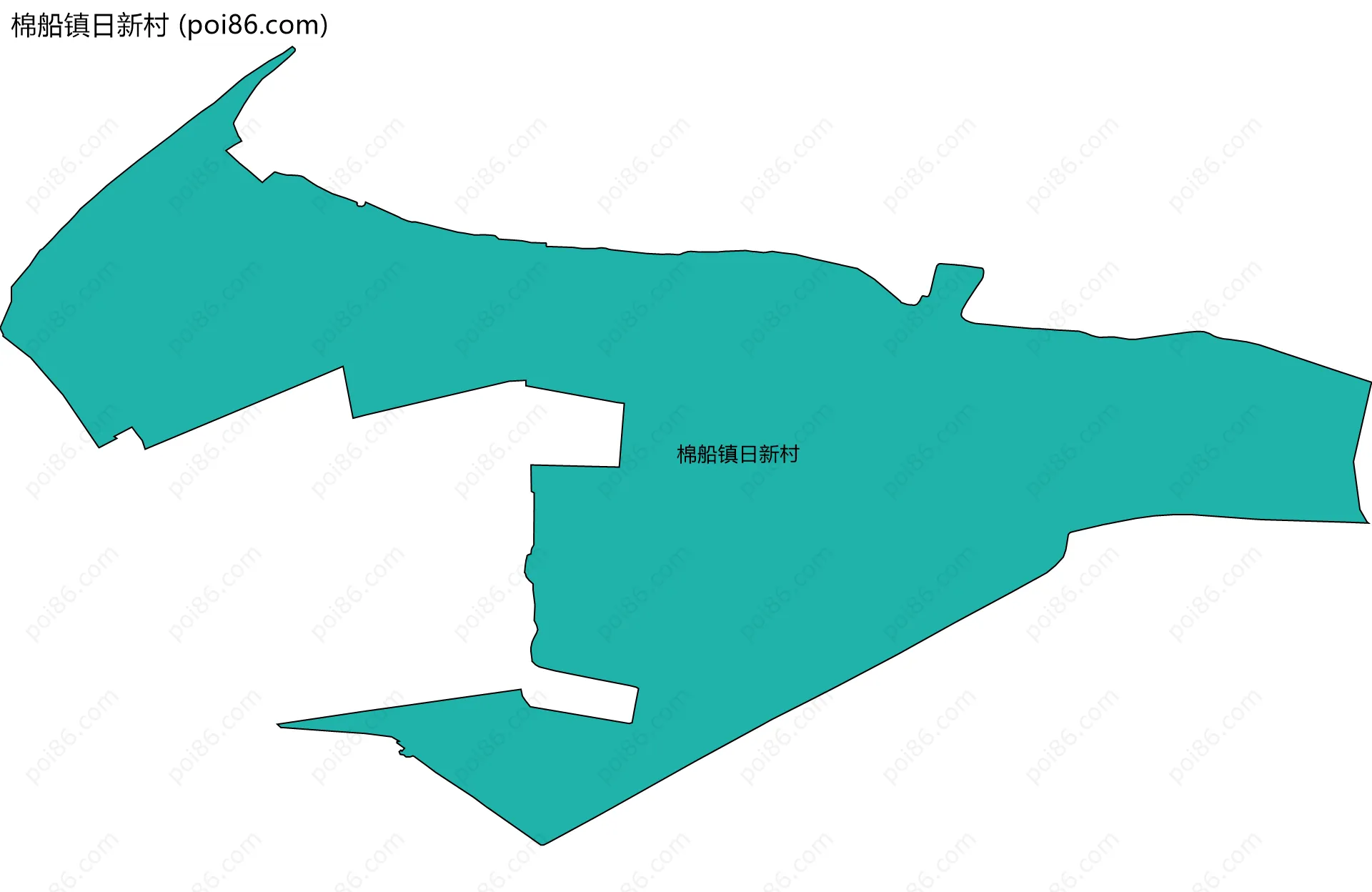 棉船镇日新村边界地图