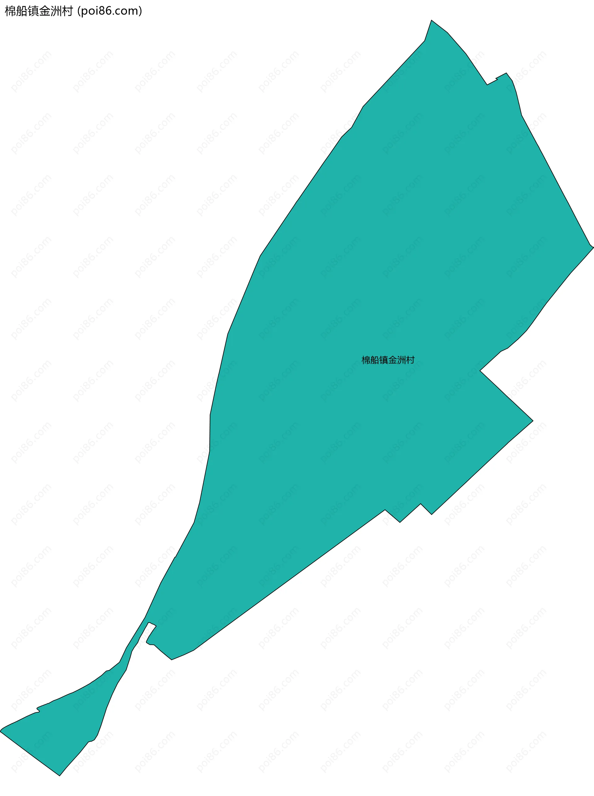 棉船镇金洲村边界地图