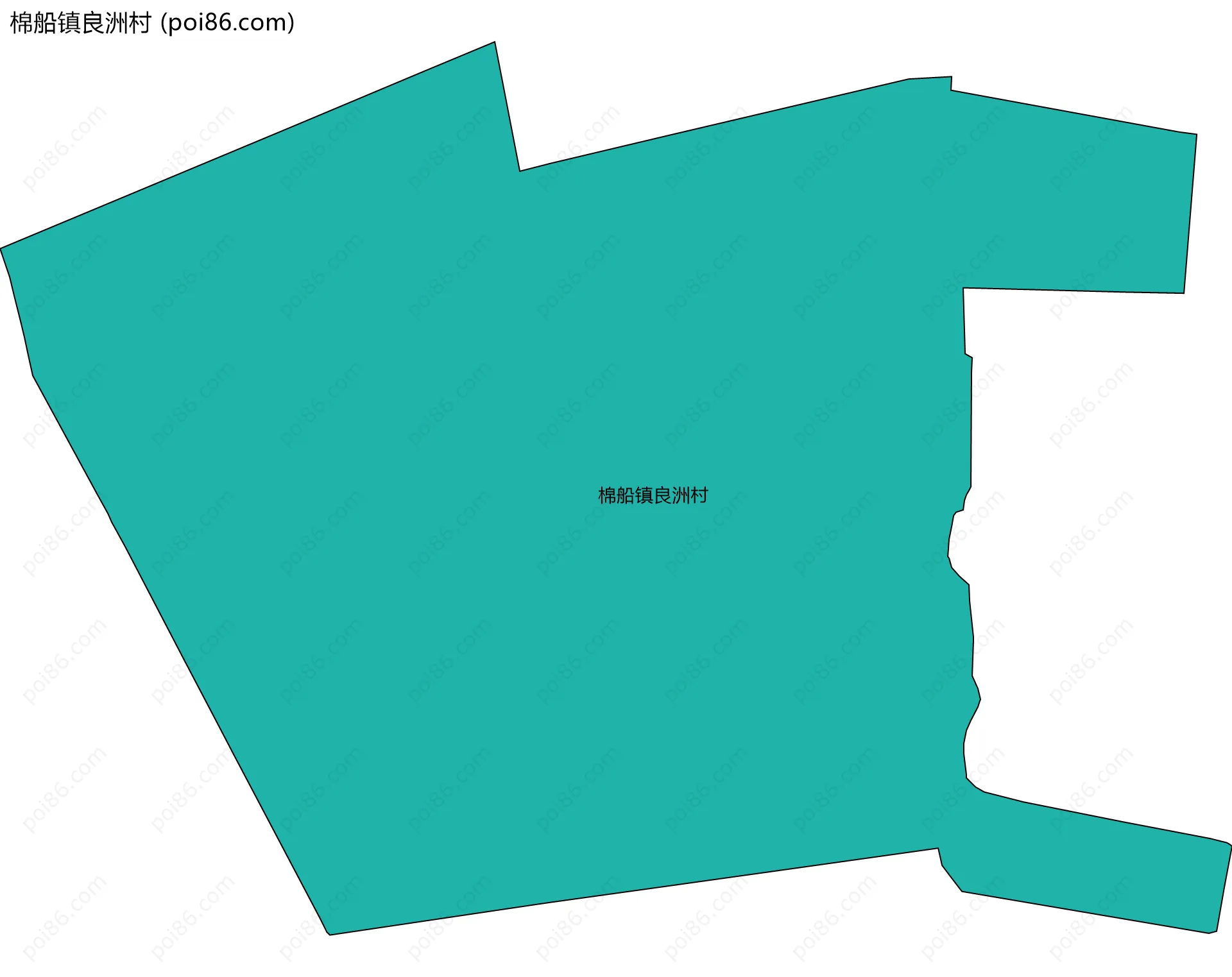 棉船镇良洲村边界地图