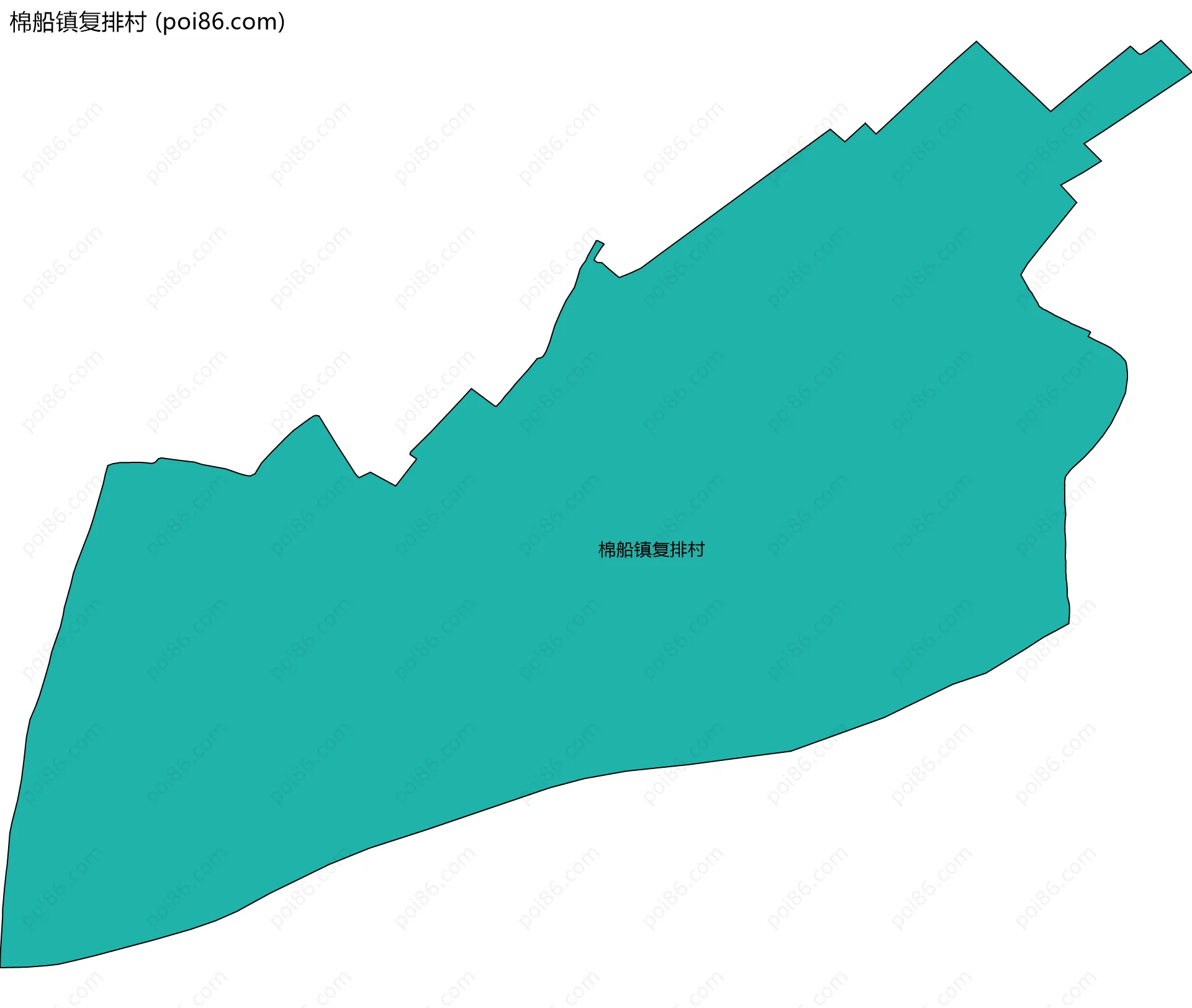 棉船镇复排村边界地图