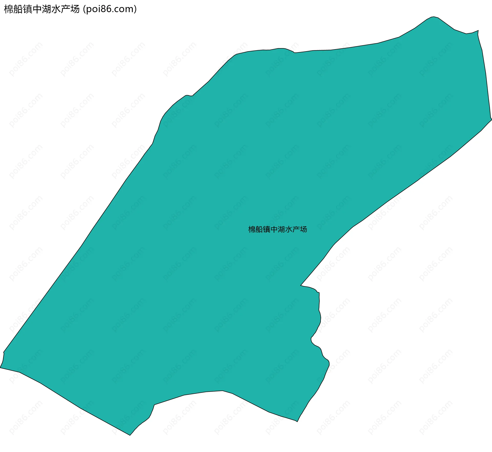 棉船镇中湖水产场边界地图