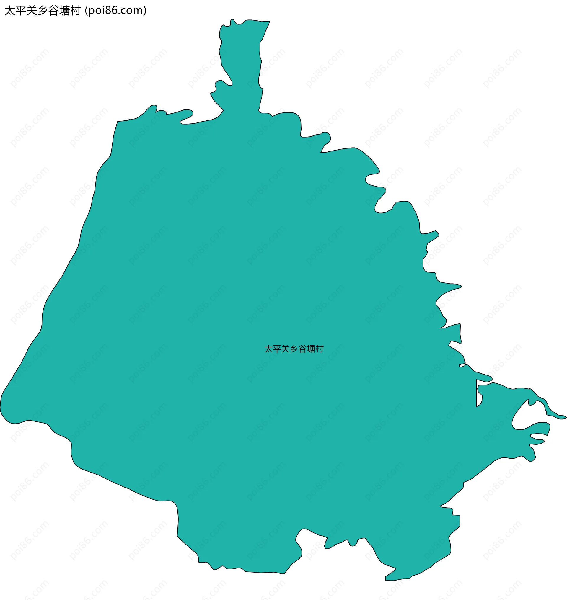 太平关乡谷塘村边界地图