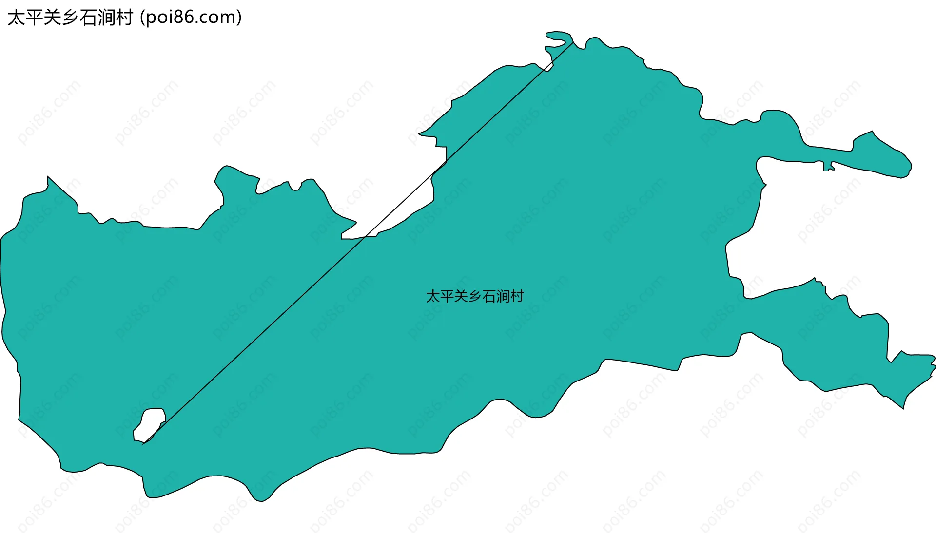 太平关乡石涧村边界地图