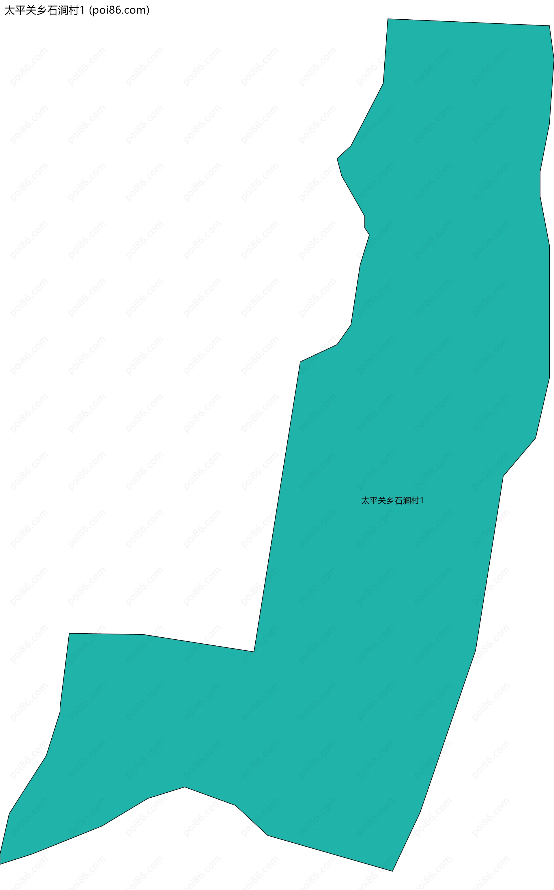 太平关乡石涧村1边界地图