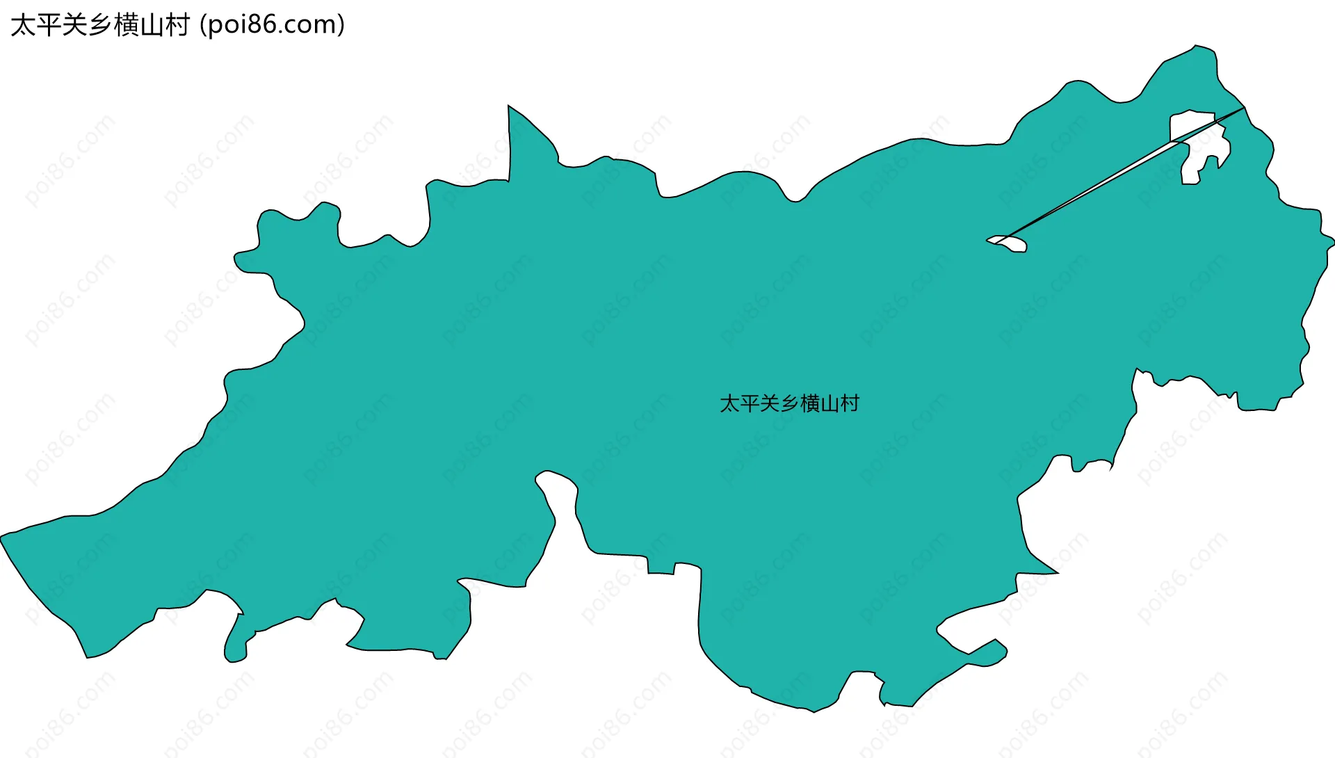 太平关乡横山村边界地图