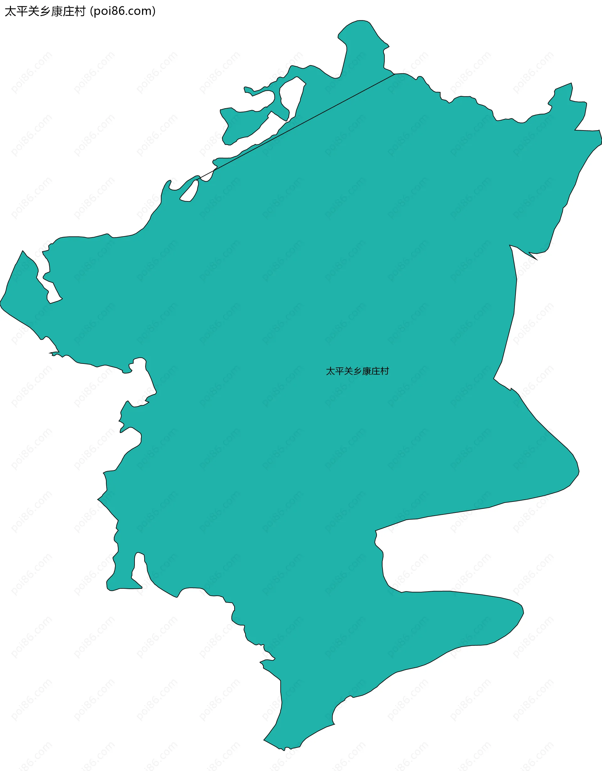 太平关乡康庄村边界地图