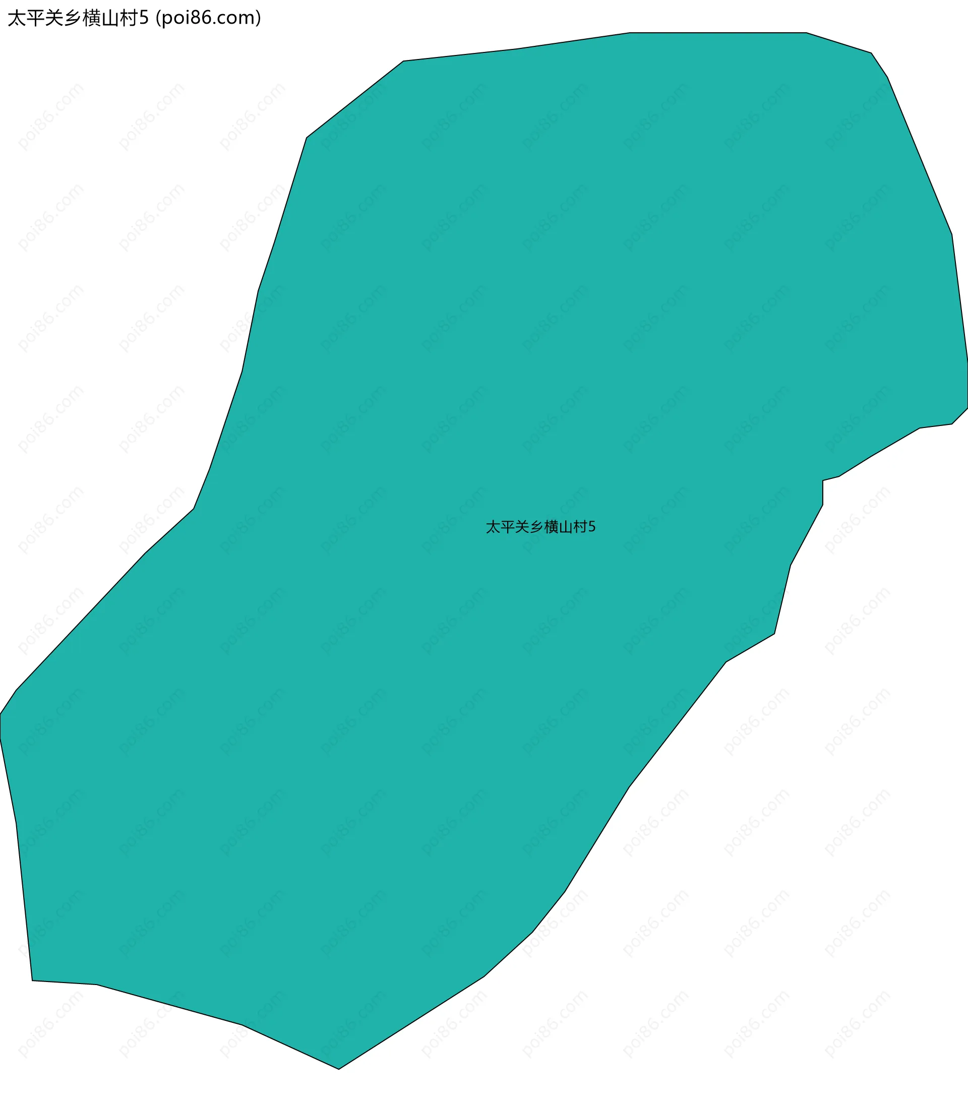 太平关乡横山村5边界地图