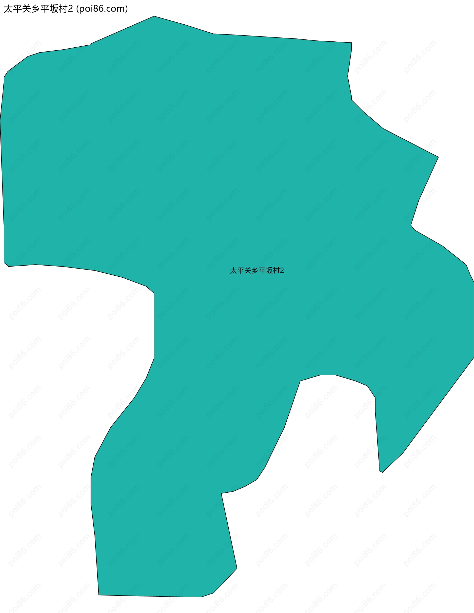 太平关乡平坂村2边界地图