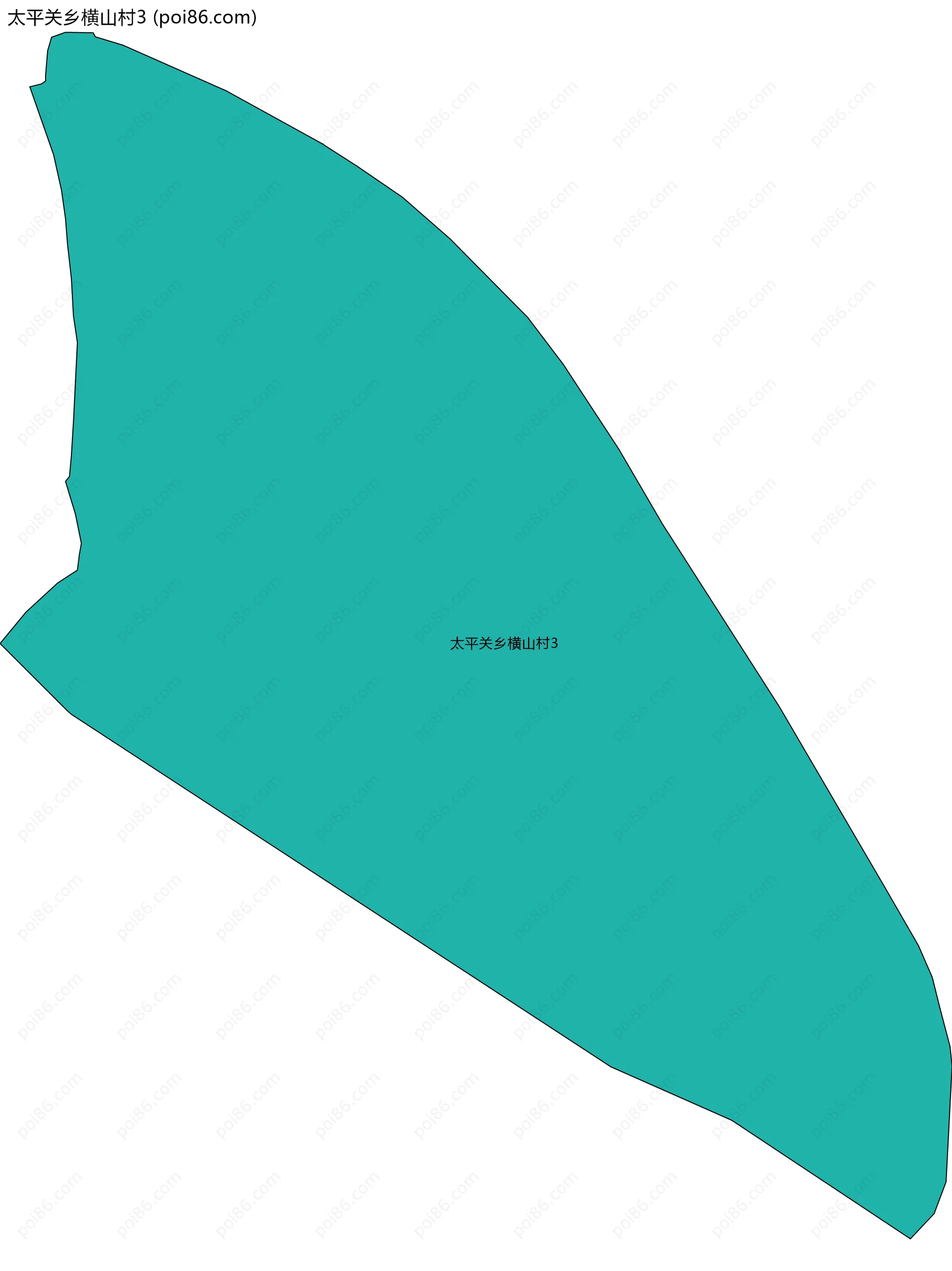太平关乡横山村3边界地图