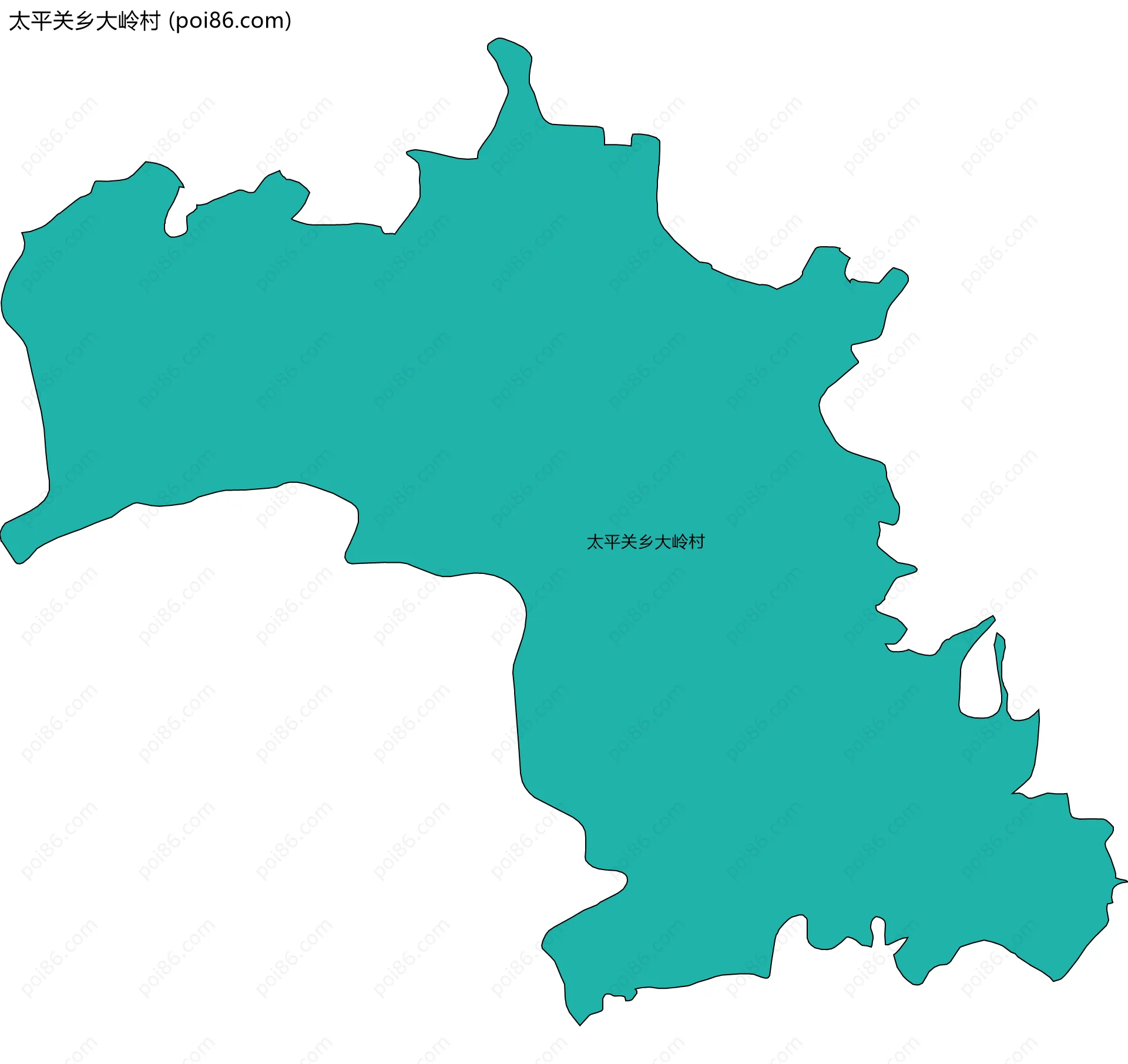 太平关乡大岭村边界地图