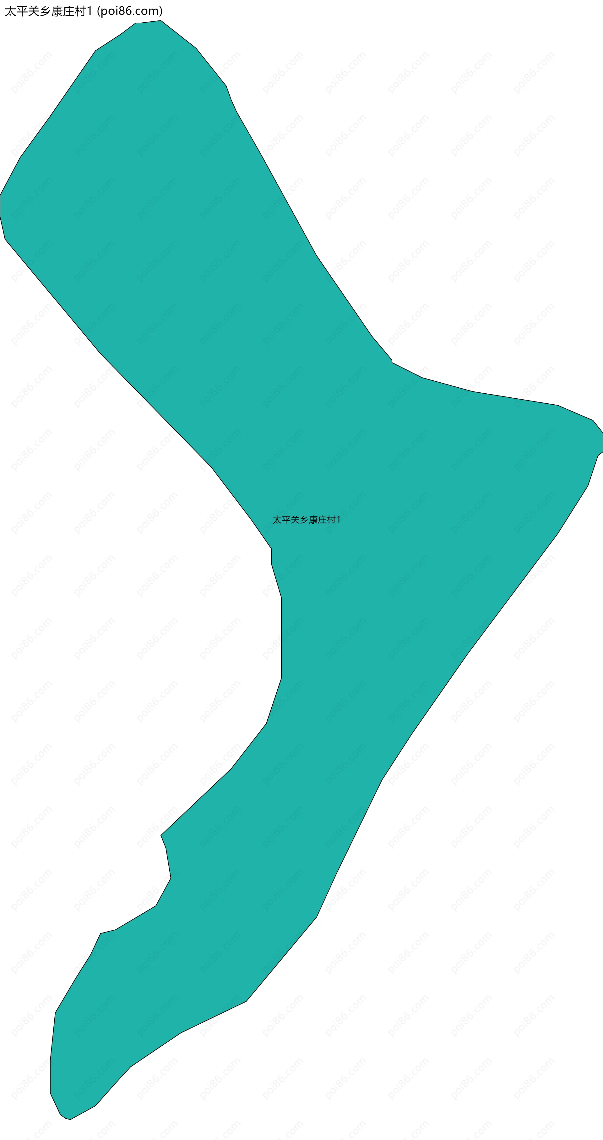 太平关乡康庄村1边界地图