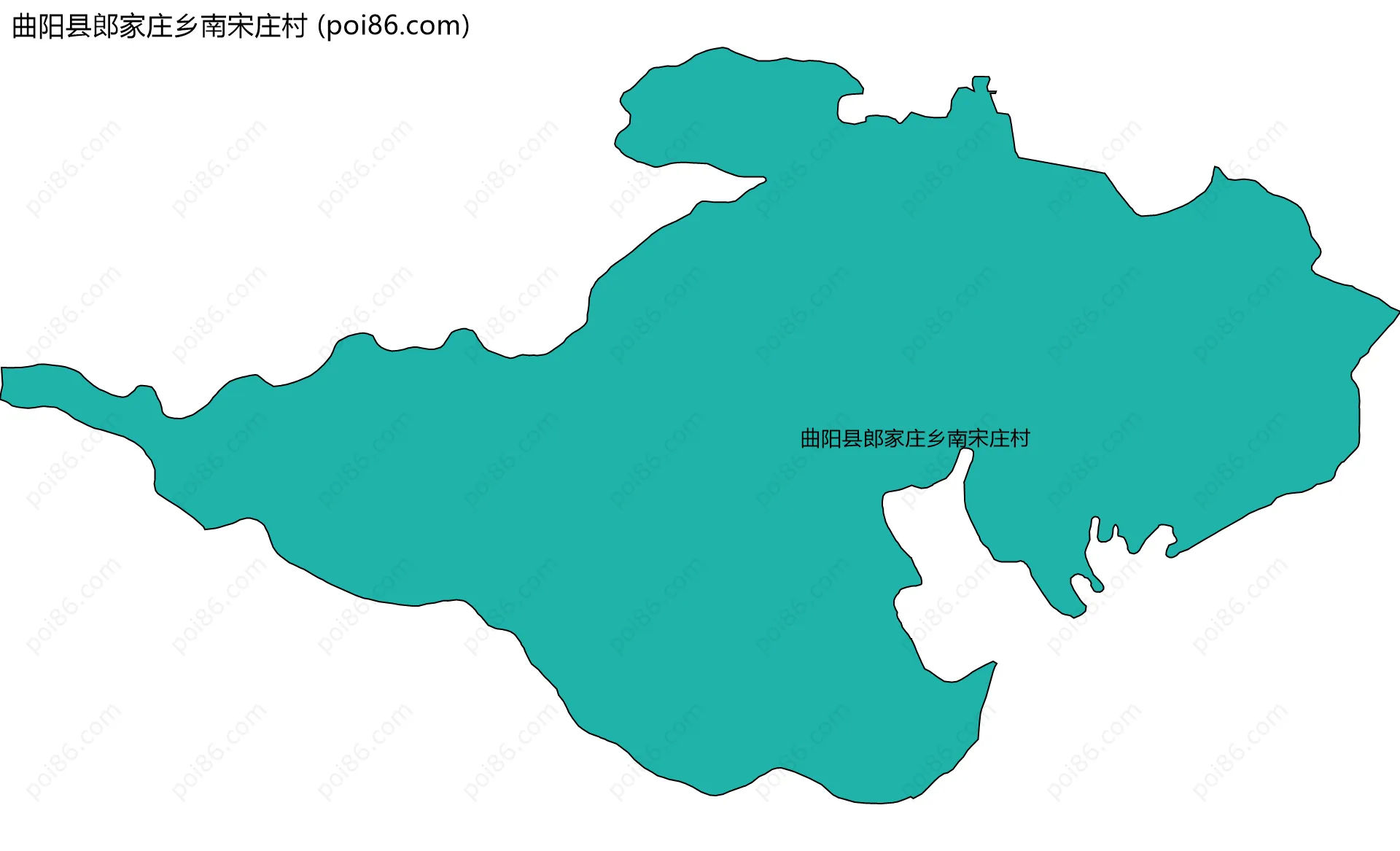 曲阳县郎家庄乡南宋庄村边界地图