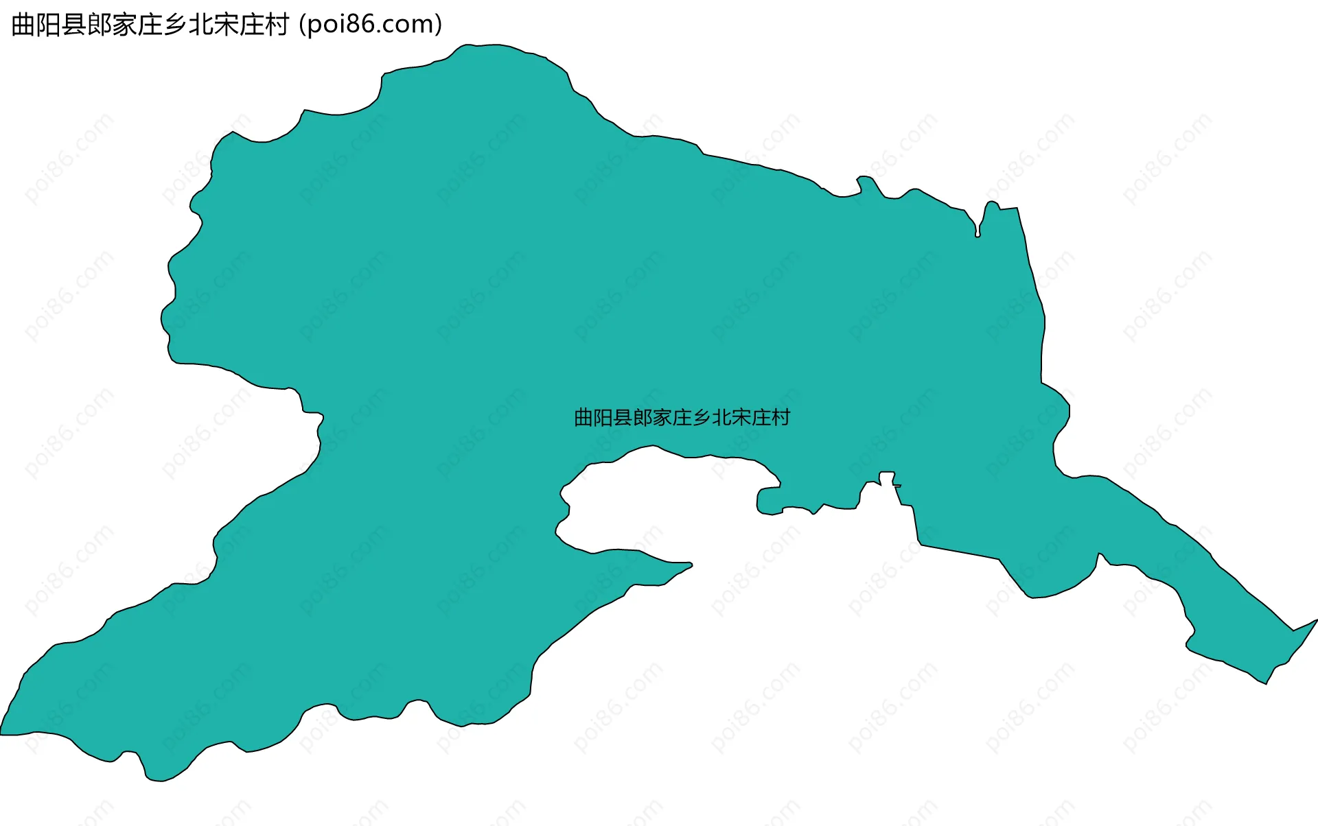 曲阳县郎家庄乡北宋庄村边界地图
