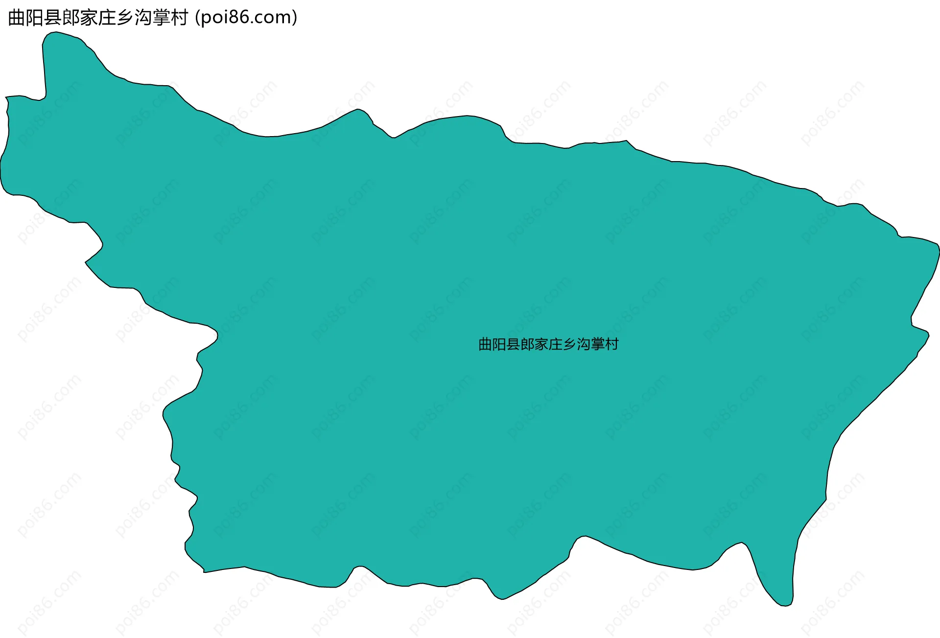 曲阳县郎家庄乡沟掌村边界地图