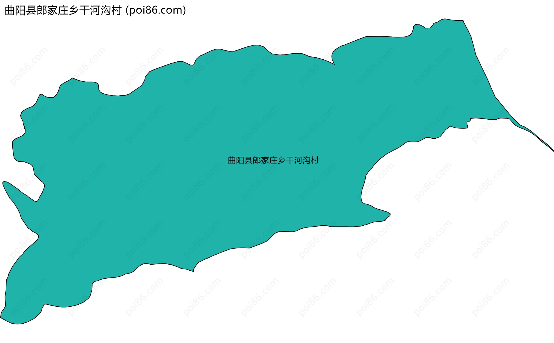 曲阳县郎家庄乡干河沟村边界地图