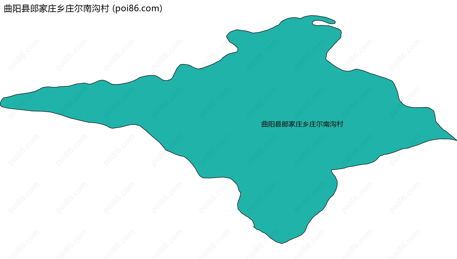曲阳县郎家庄乡庄尔南沟村边界地图