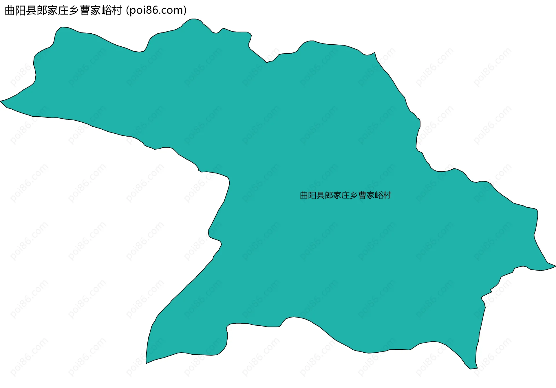 曲阳县郎家庄乡曹家峪村边界地图