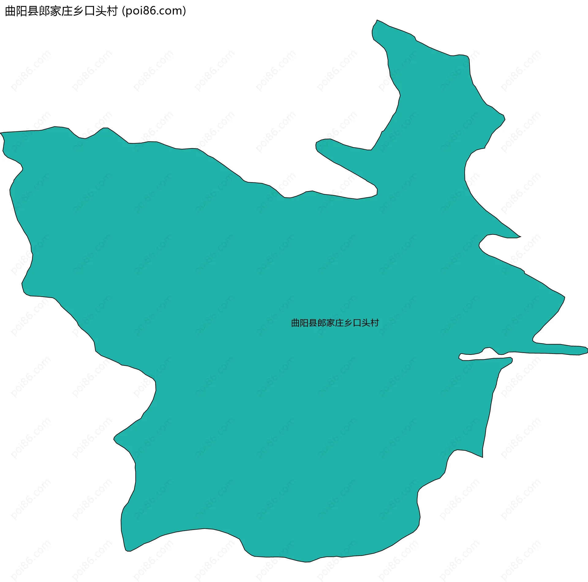 曲阳县郎家庄乡口头村边界地图