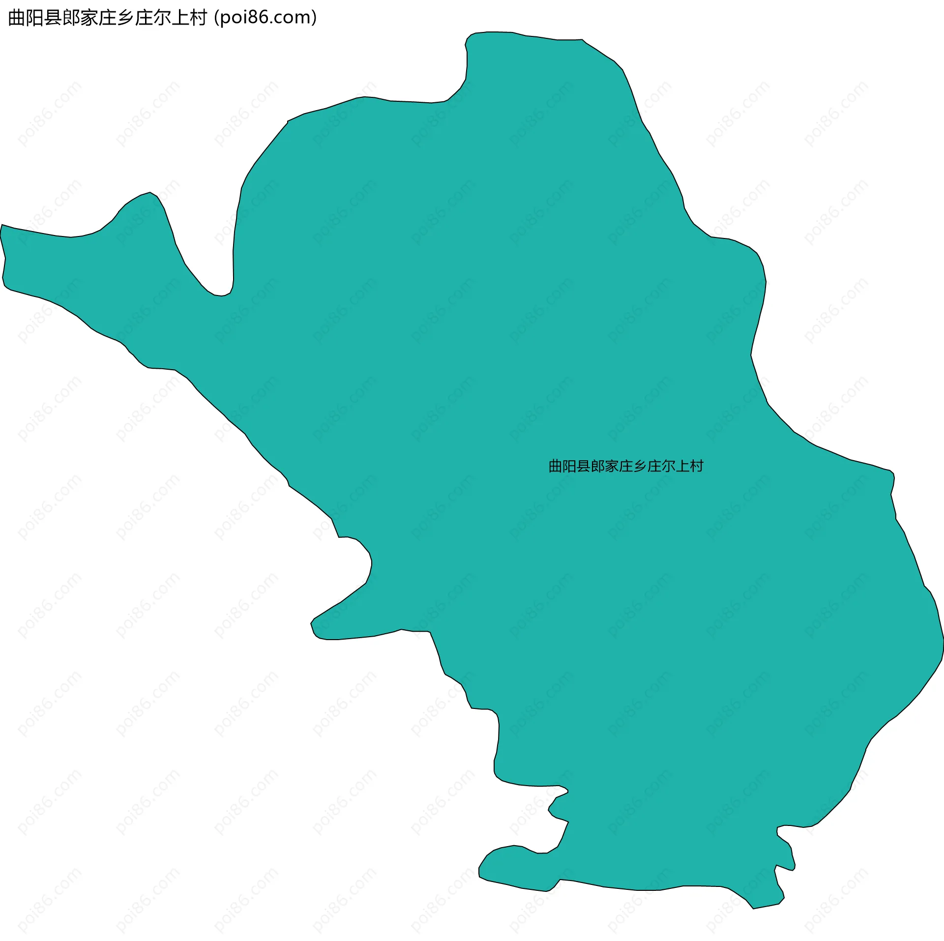 曲阳县郎家庄乡庄尔上村边界地图