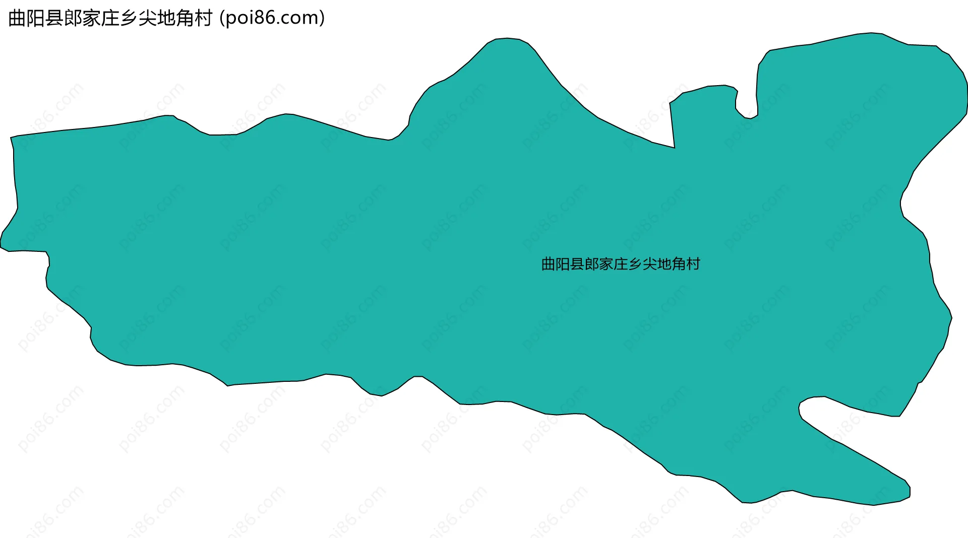 曲阳县郎家庄乡尖地角村边界地图