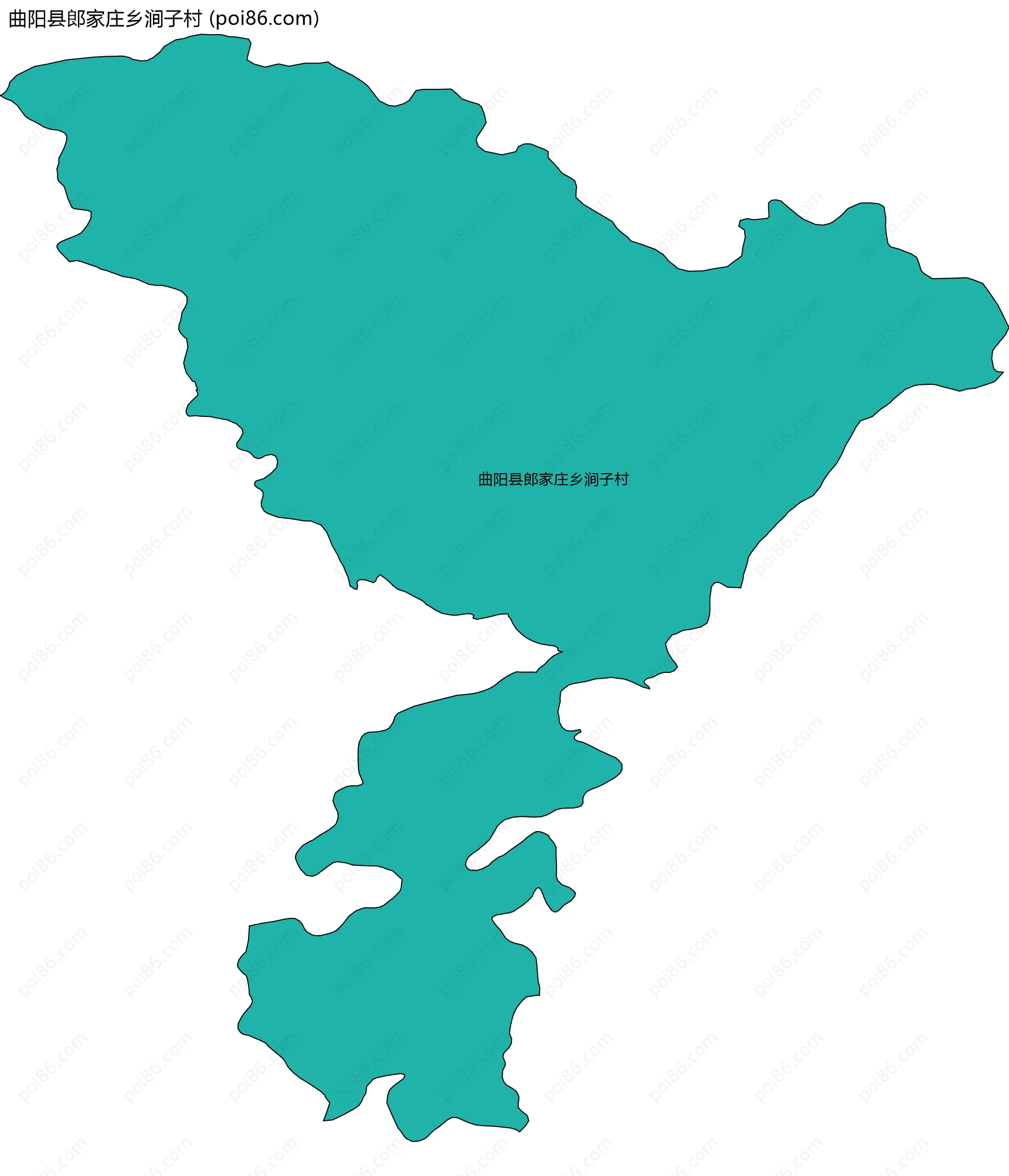 曲阳县郎家庄乡涧子村边界地图