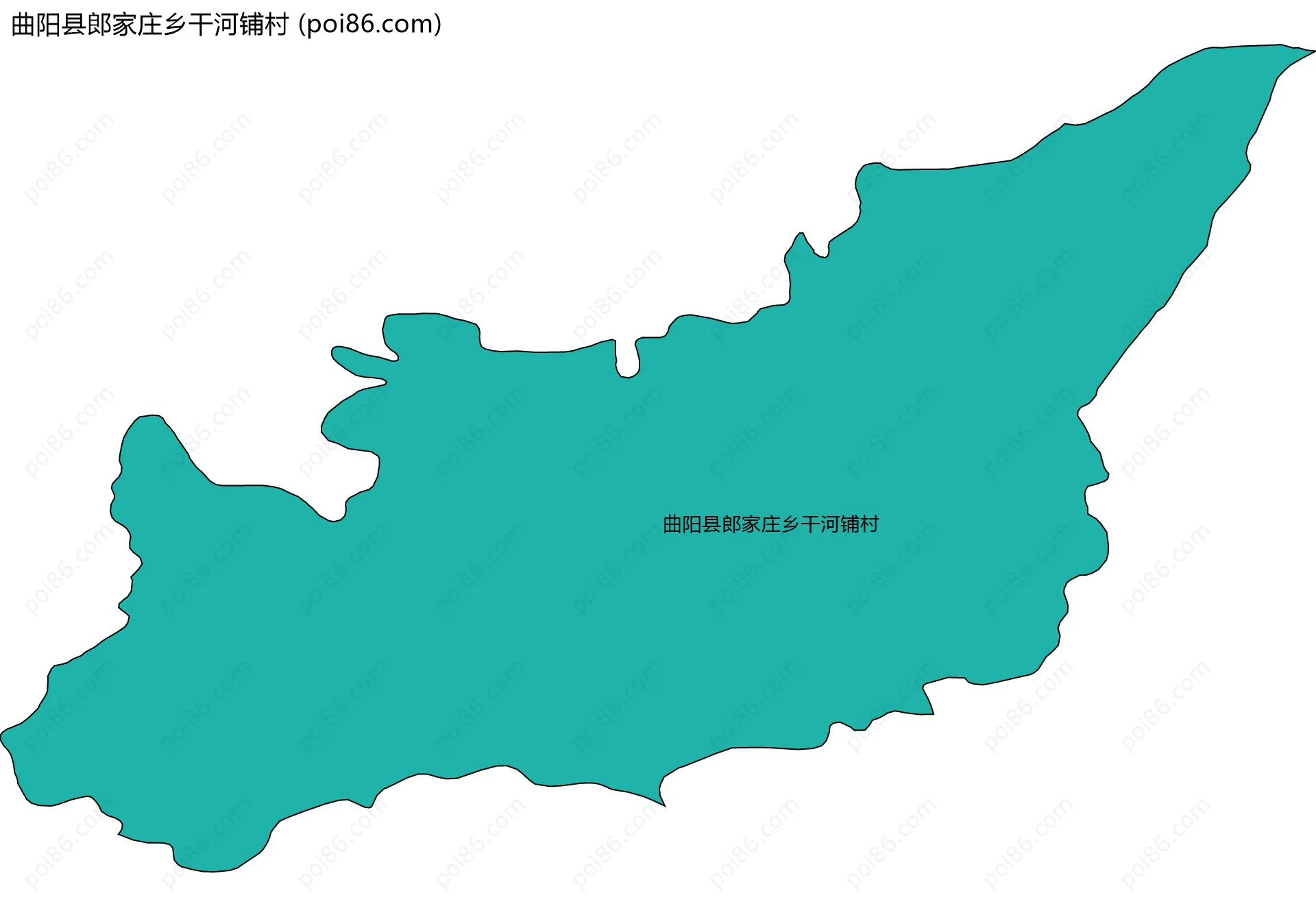曲阳县郎家庄乡干河铺村边界地图