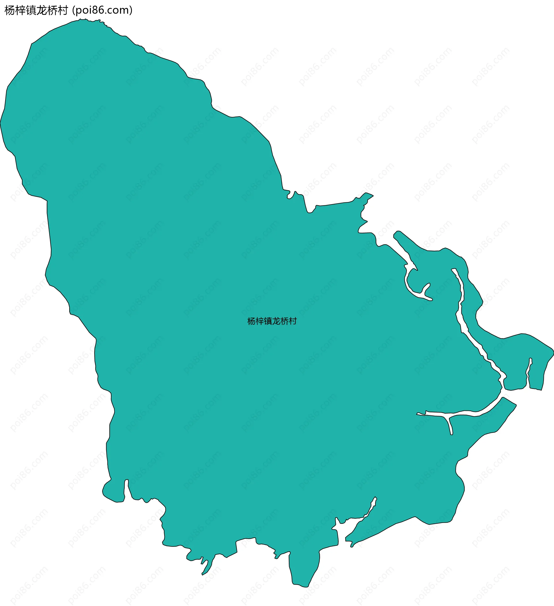 杨梓镇龙桥村边界地图