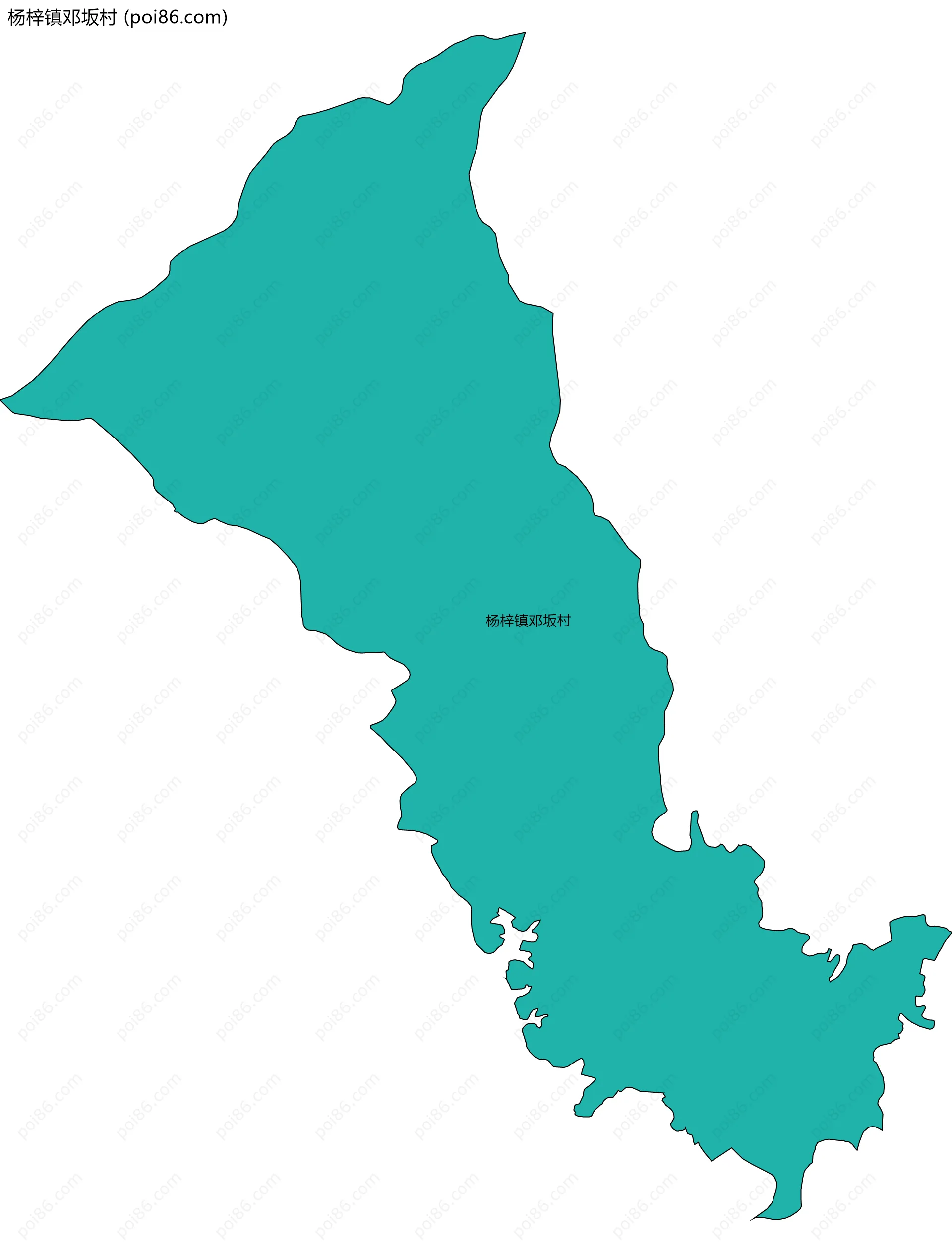 杨梓镇邓坂村边界地图