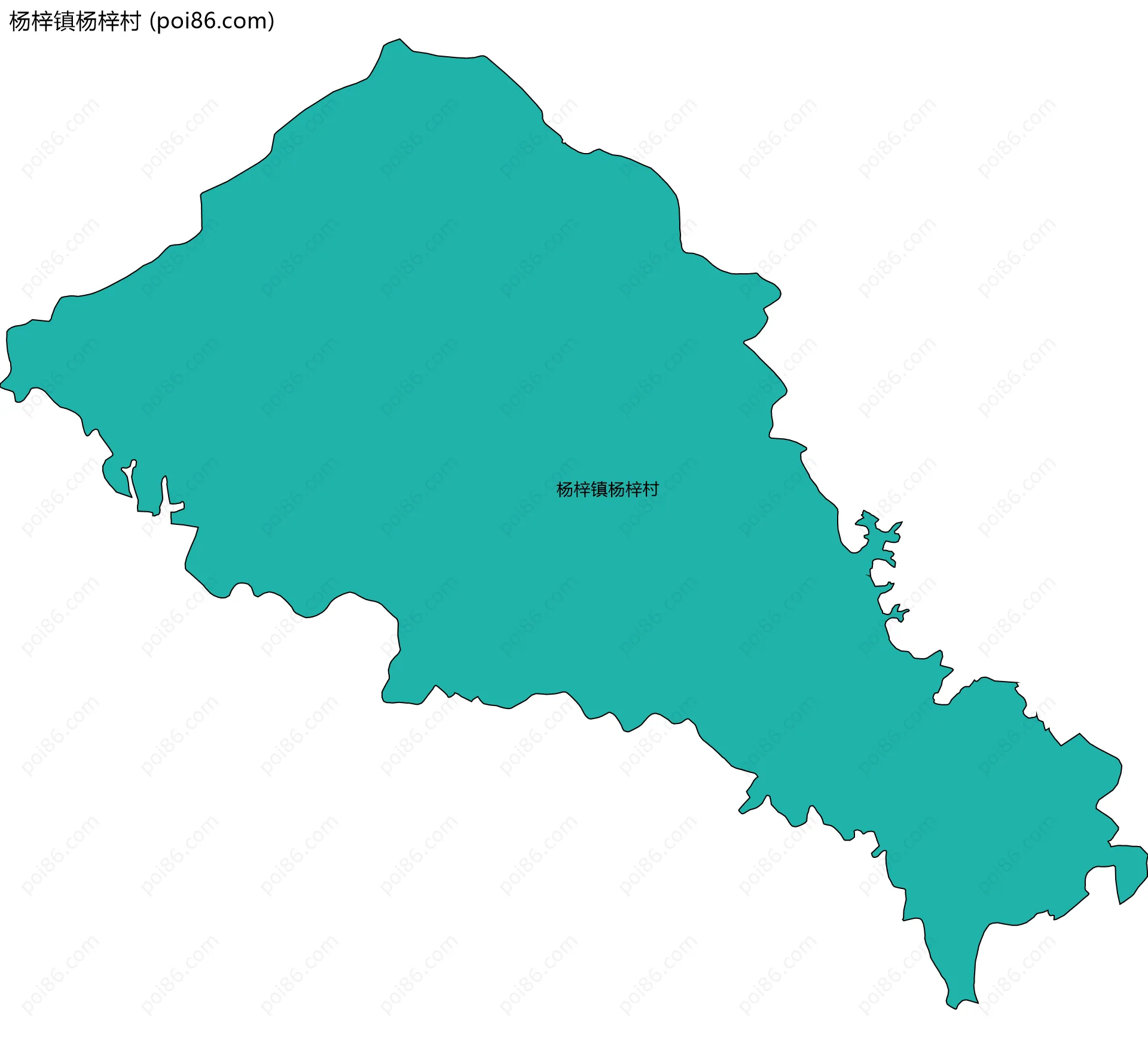 杨梓镇杨梓村边界地图